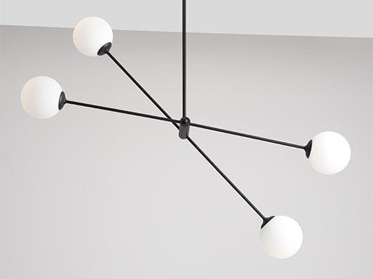 Lampa sufitowa czteropunktowa OHIO czarny – styl minimalistyczny