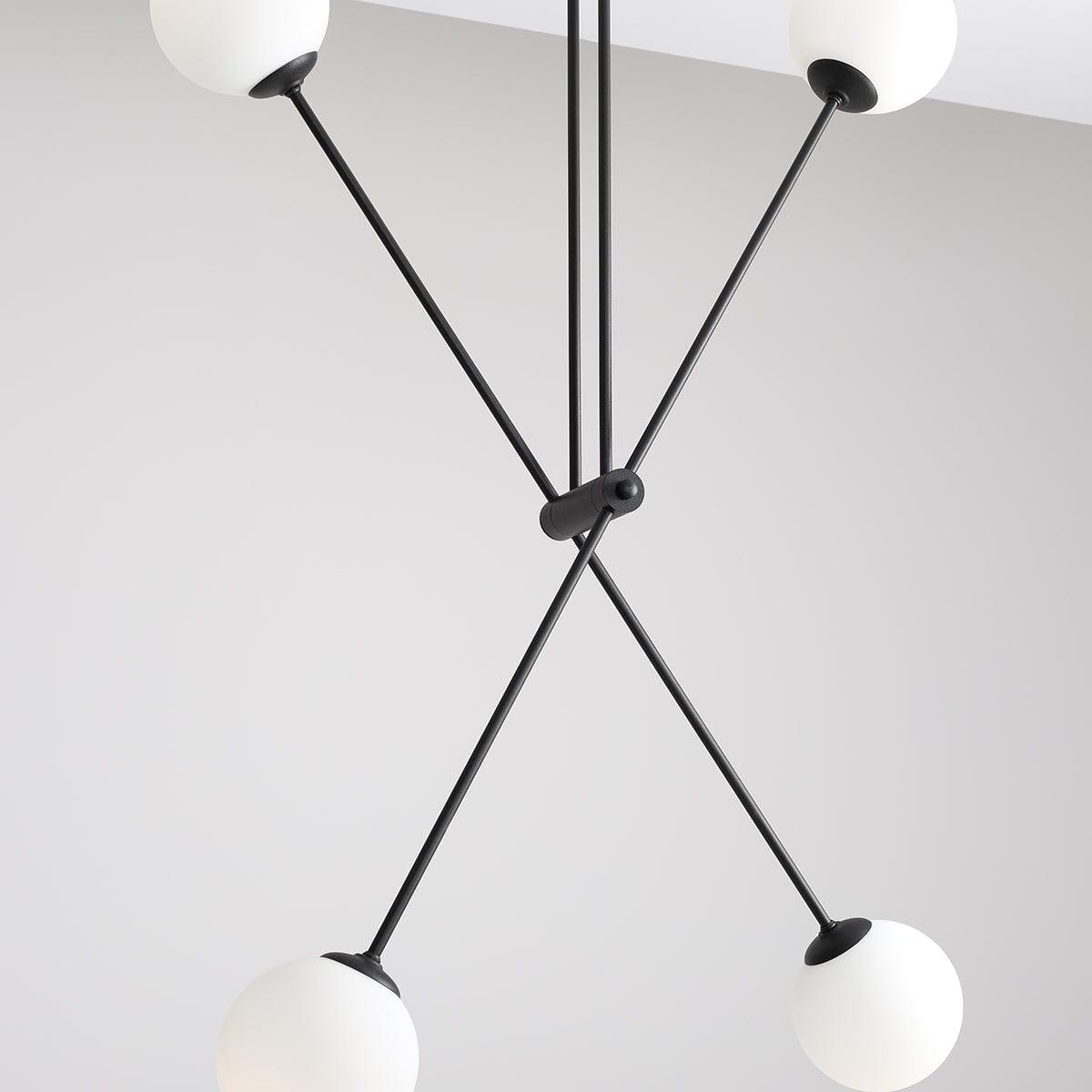 Lampa sufitowa czteropunktowa OHIO czarny – Artera
