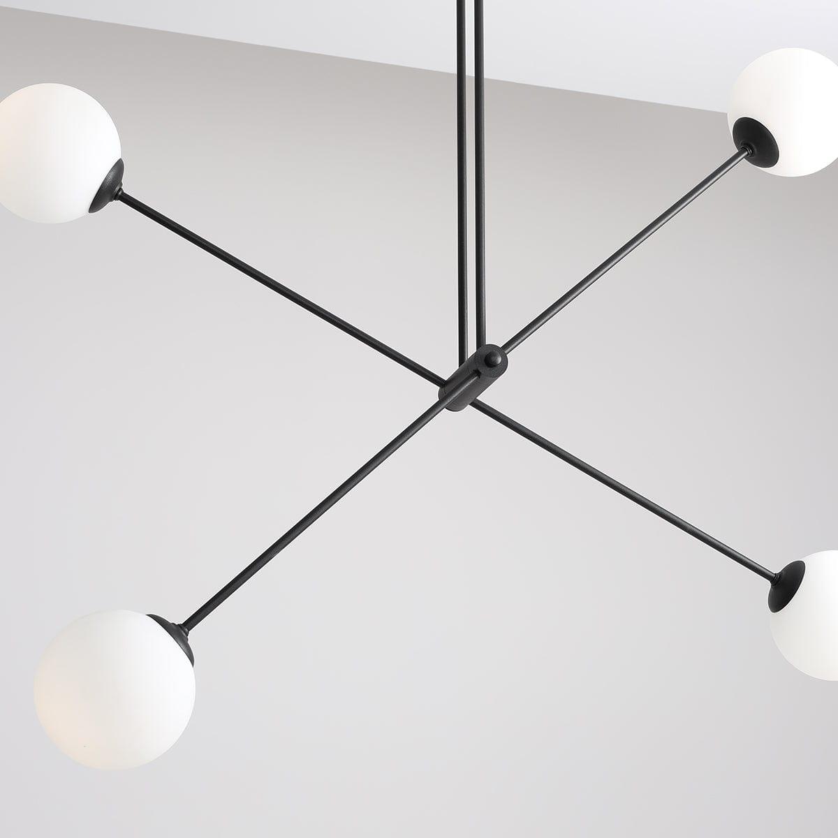 Lampa sufitowa czteropunktowa OHIO czarny – styl minimalistyczny