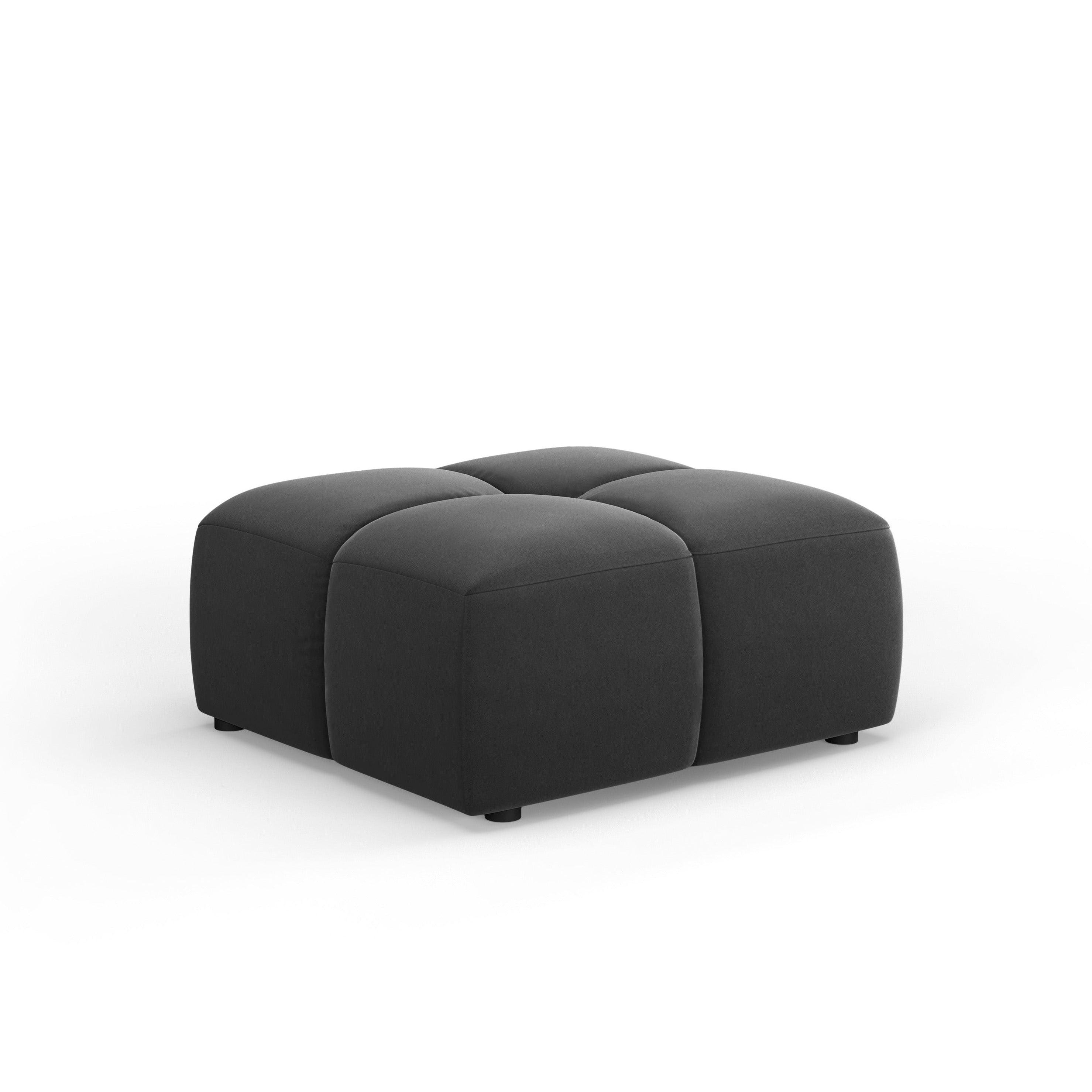 Podnóżek aksamitny FRANCESCA szary Milo Casa Eye on Design