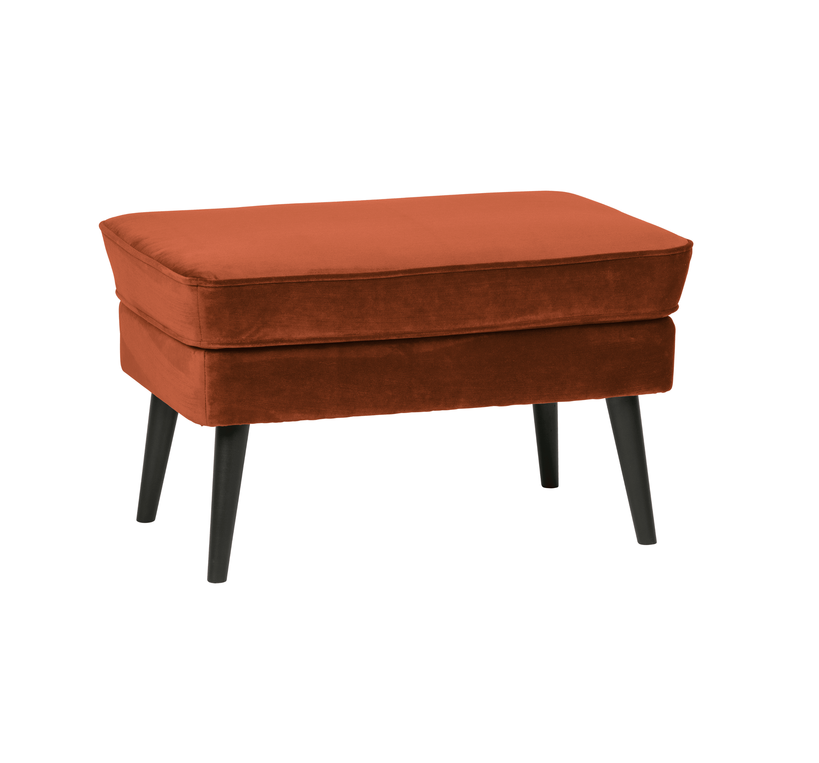 Podnóżek aksamitny ROCCO terracotta Woood Eye on Design