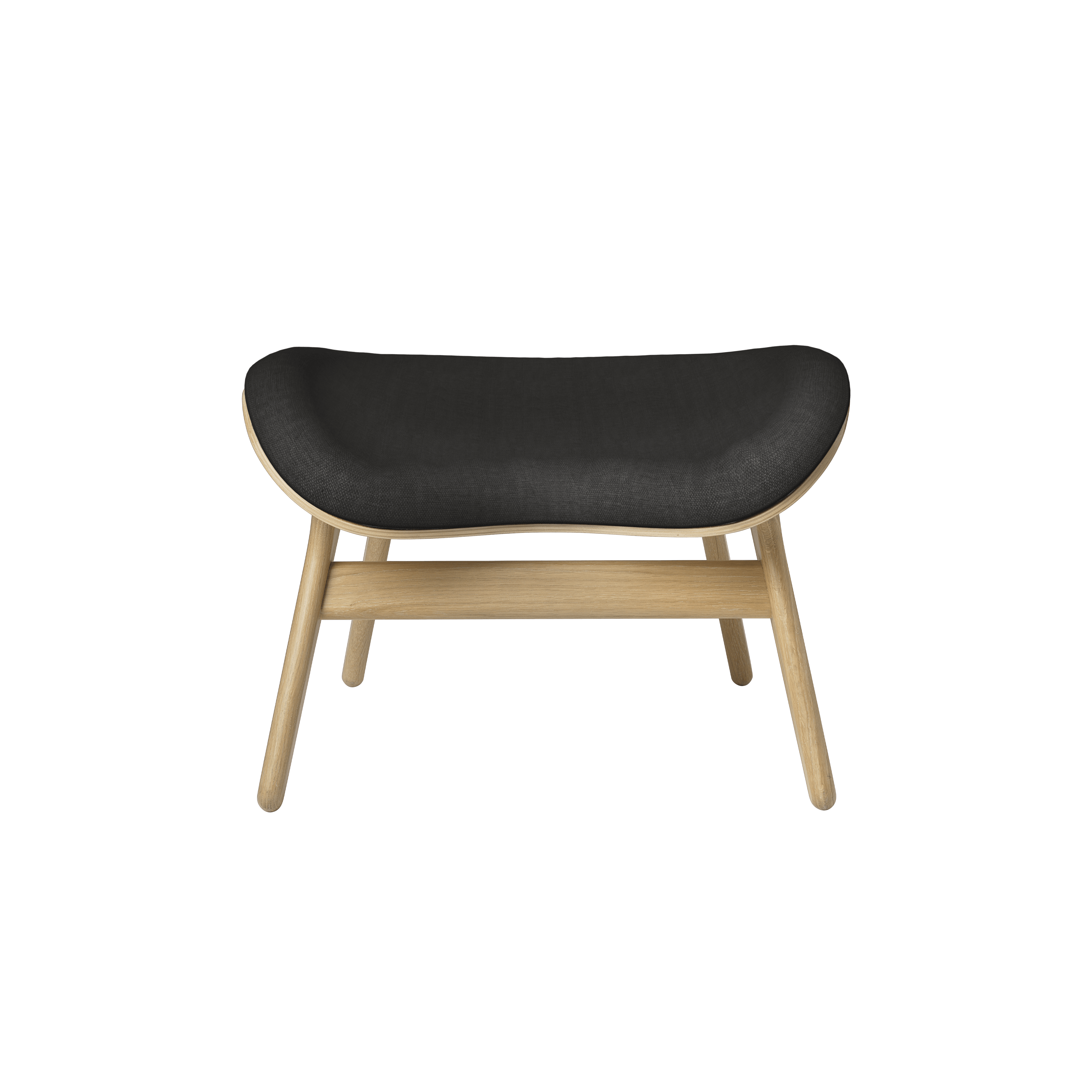 Podnóżek CONVERSATION PIECE antracytowy z dębową podstawą UMAGE Eye on Design