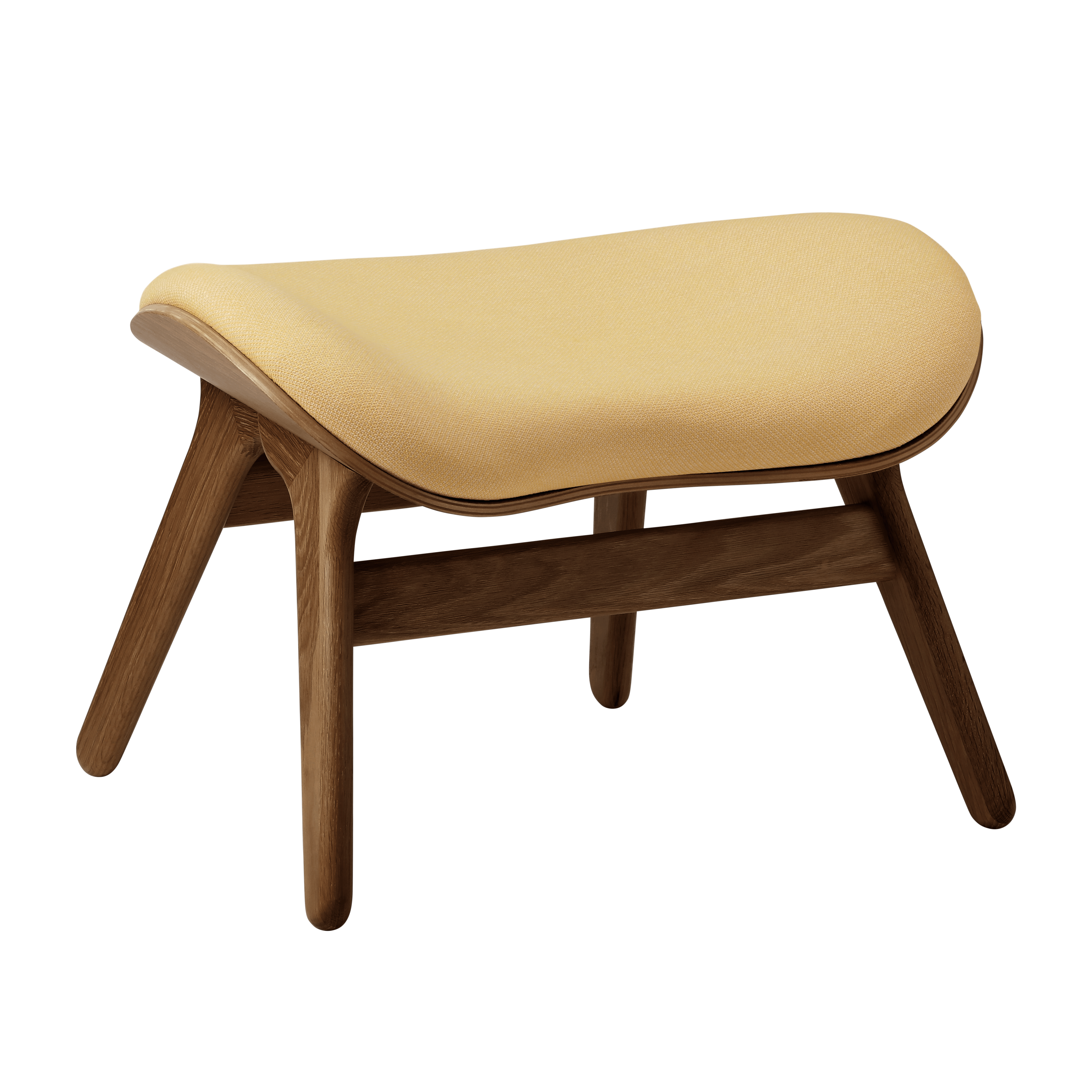 Podnóżek CONVERSATION PIECE żółty z ciemno dębową podstawą UMAGE Eye on Design