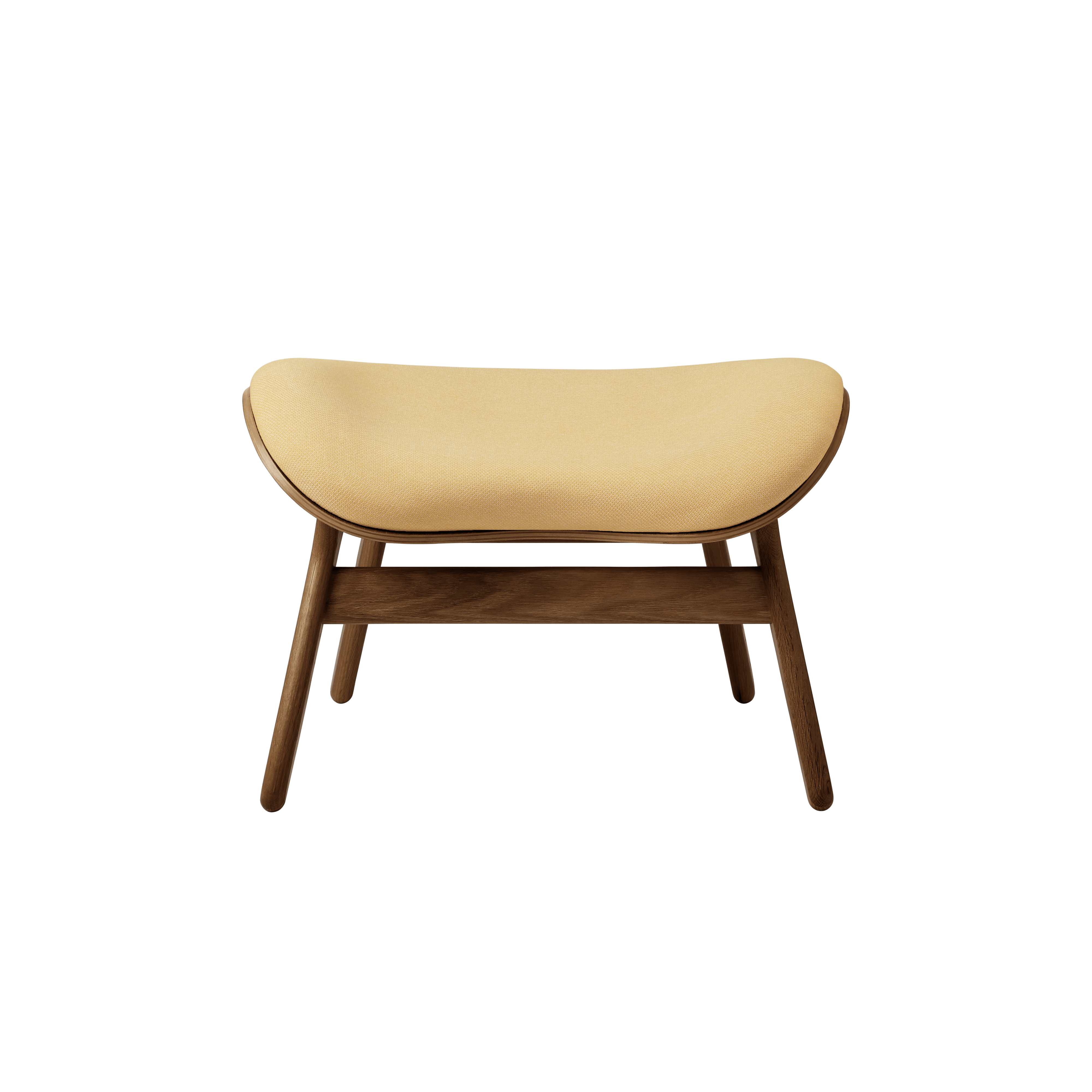 Podnóżek CONVERSATION PIECE żółty z ciemno dębową podstawą UMAGE Eye on Design