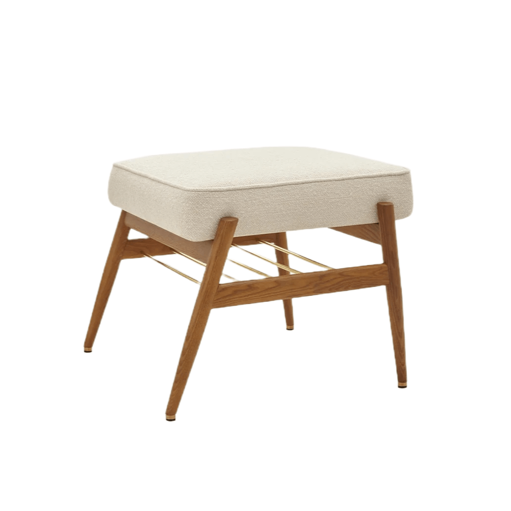 Podnóżek FOX beżowy w tkaninie Boucle Creme 366 concept Eye on Design
