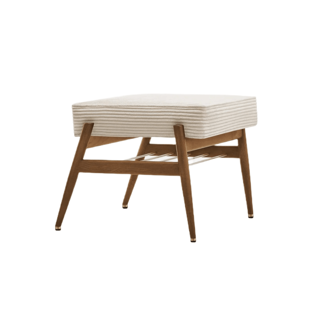 Podnóżek FOX beżowy w tkaninie Cord Creme 366 concept Eye on Design