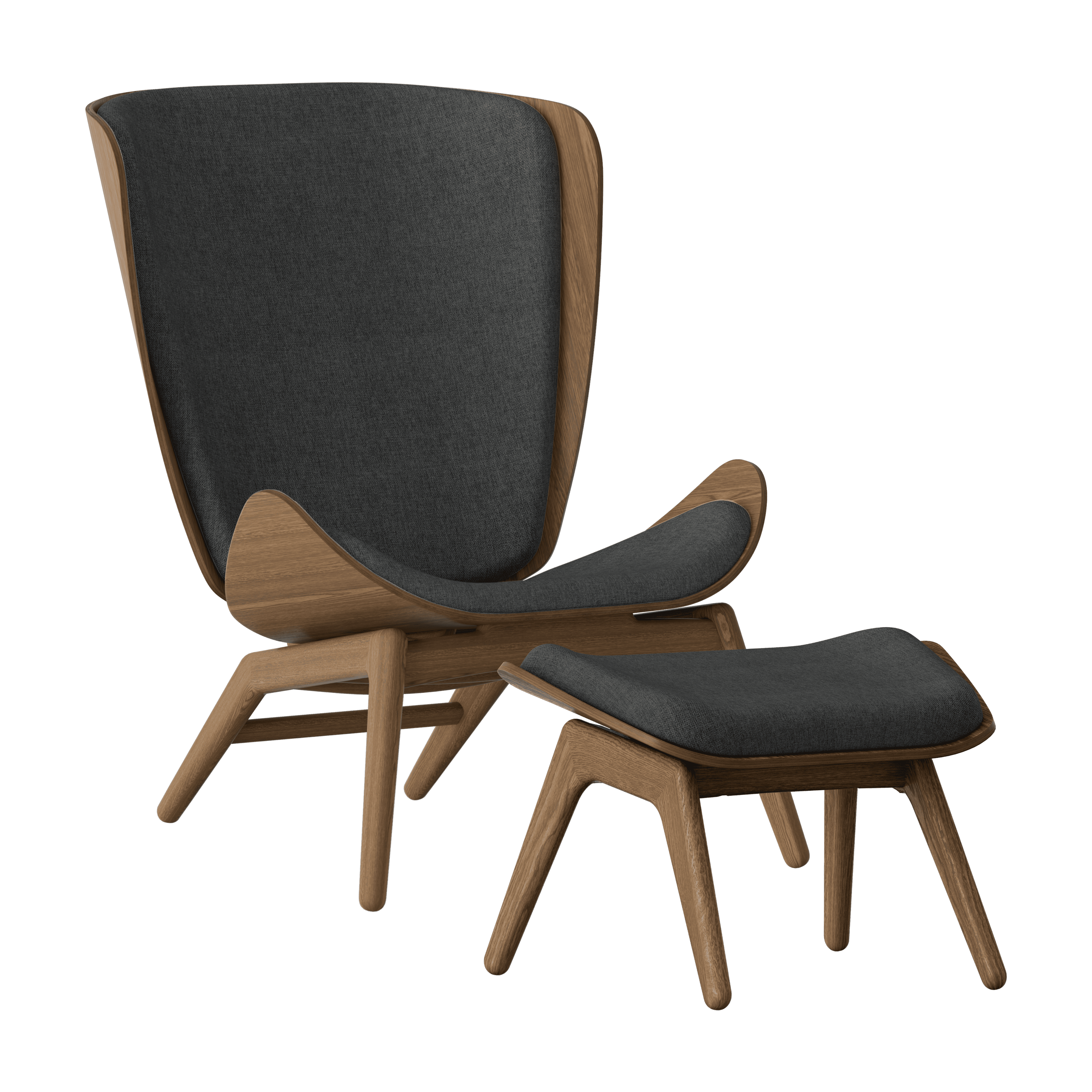 Podnóżek READER antracytowy z ciemnodębową podstawą UMAGE Eye on Design