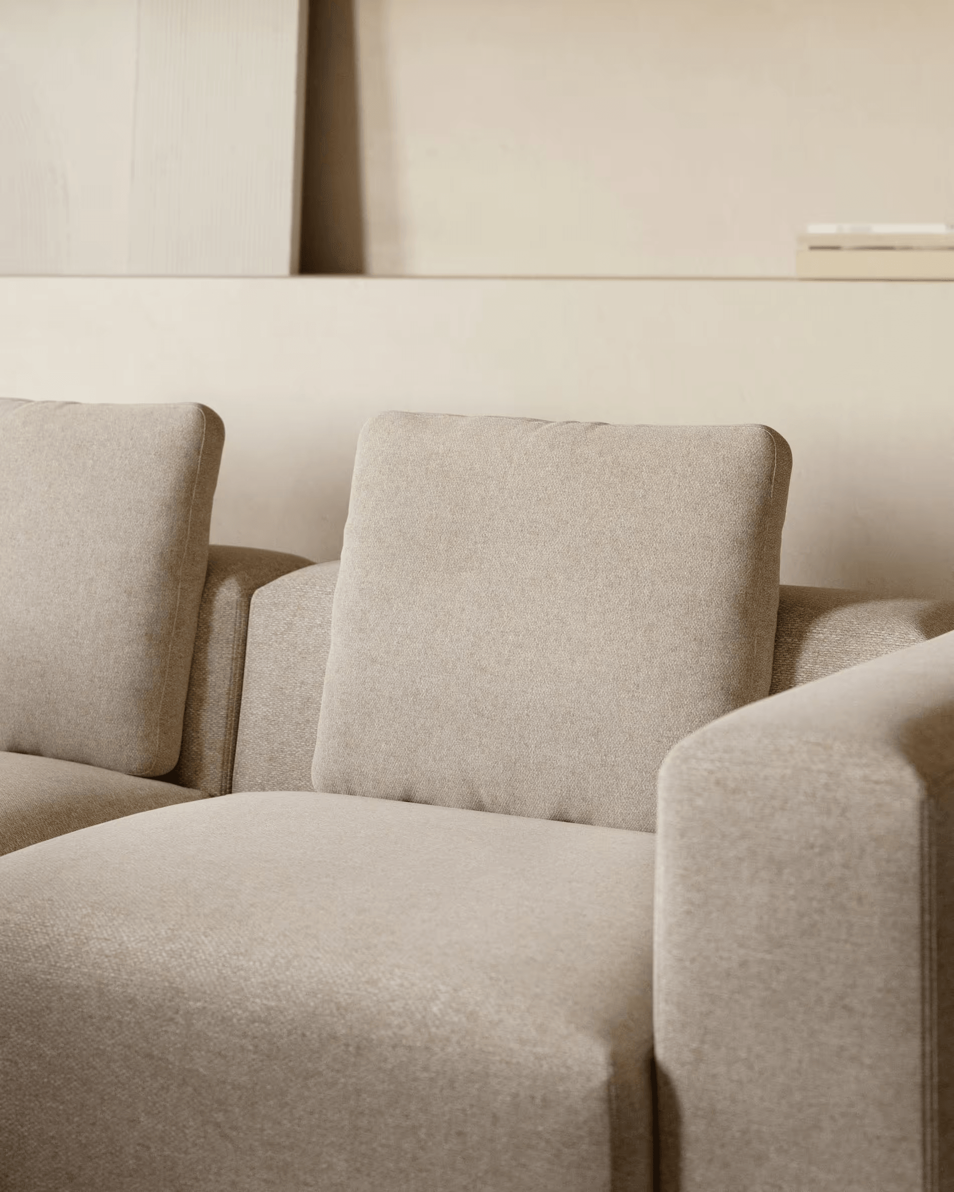 Poduszka BLOK beżowy szenil La Forma Eye on Design