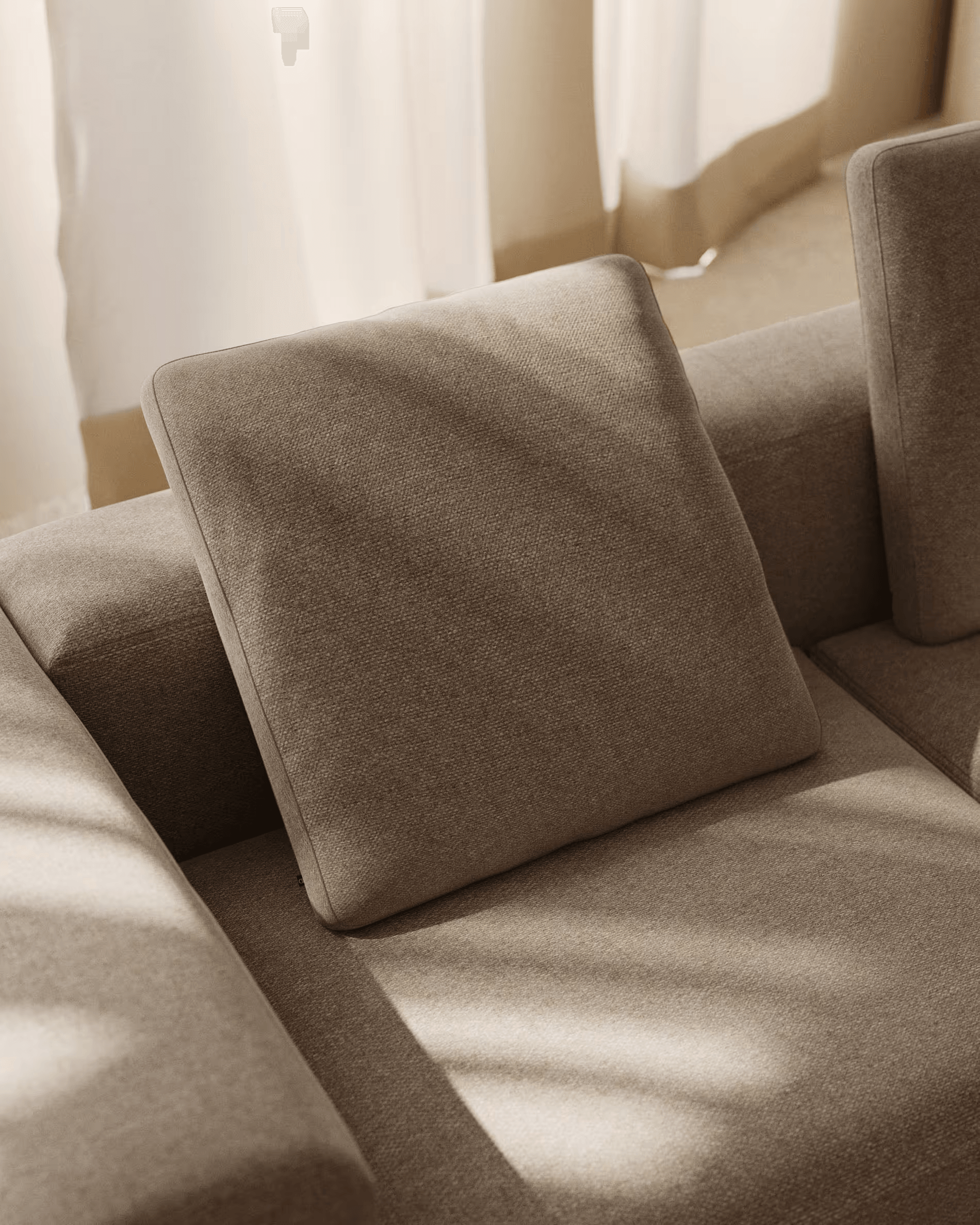 Poduszka BLOK beżowy szenil La Forma Eye on Design