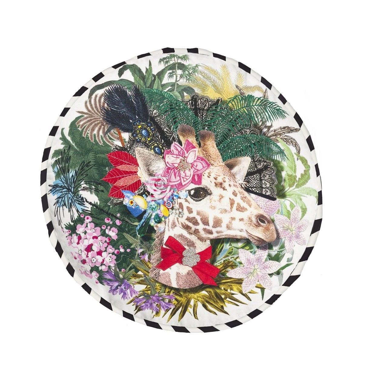 Poduszka dwustronna DONA JIRAFA OPIAT bawełniana satyna Christian Lacroix Eye on Design