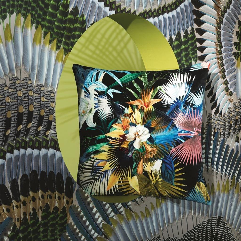 Poduszka dwustronna OISEAU DE BENGALE MARAIS bawełniana satyna Christian Lacroix Eye on Design