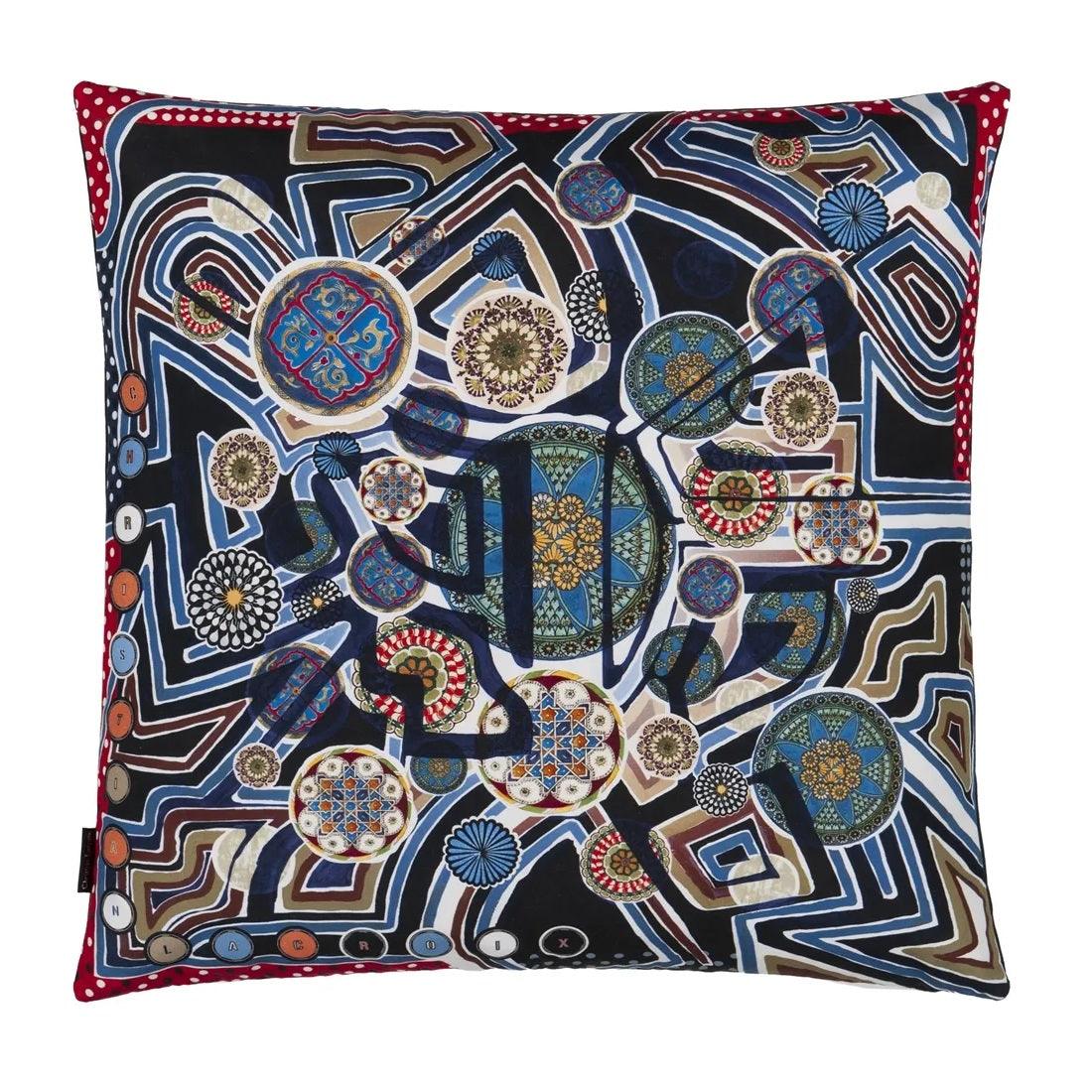 Poduszka dwustronna OMNITRIBE AZUR bawełniana satyna Christian Lacroix Eye on Design