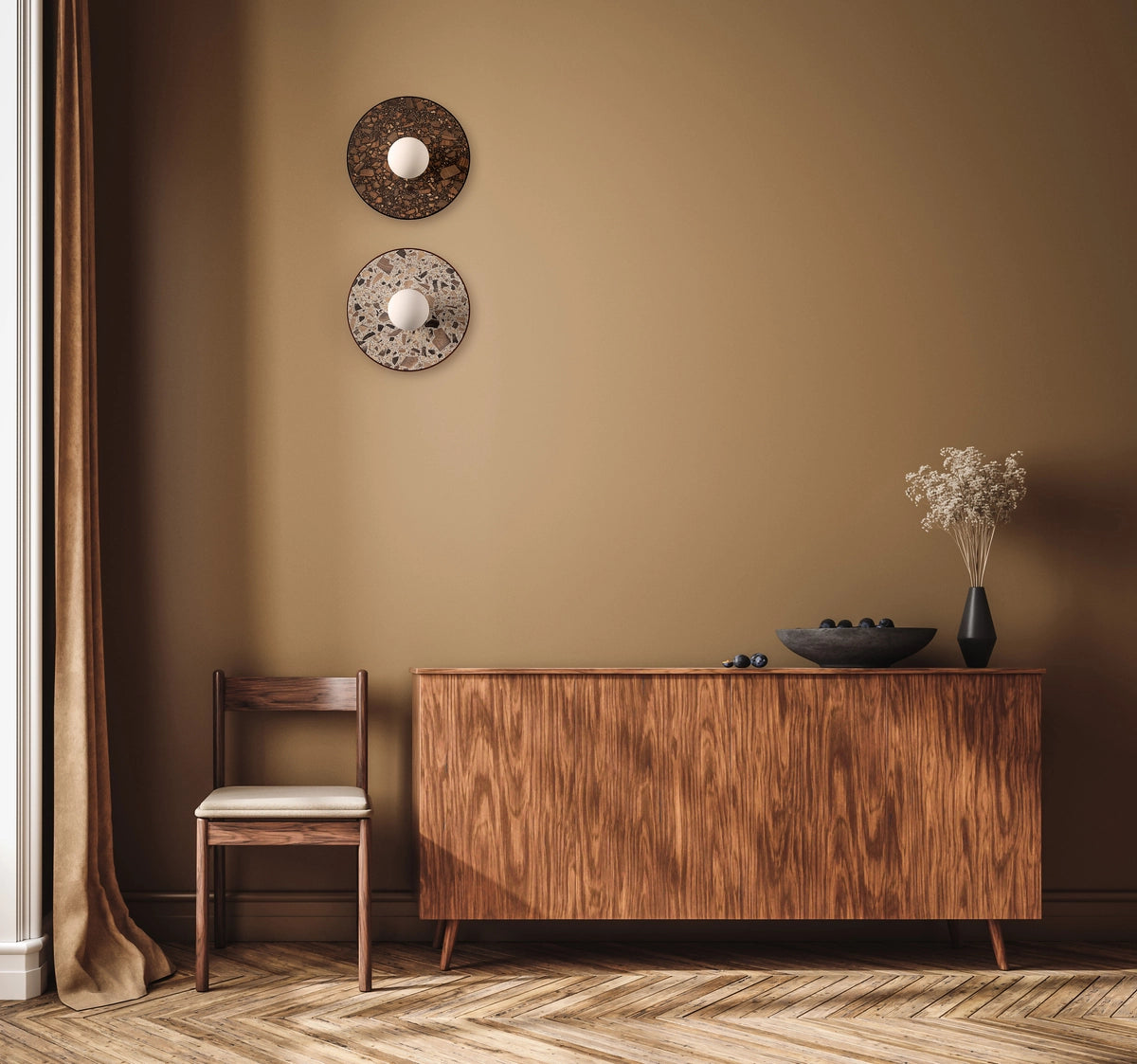 Wandlamp LEGRA bruin