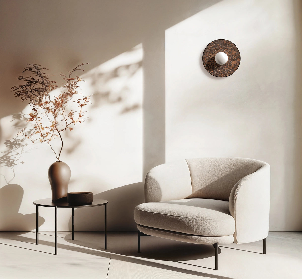 Wandlamp LEGRA bruin