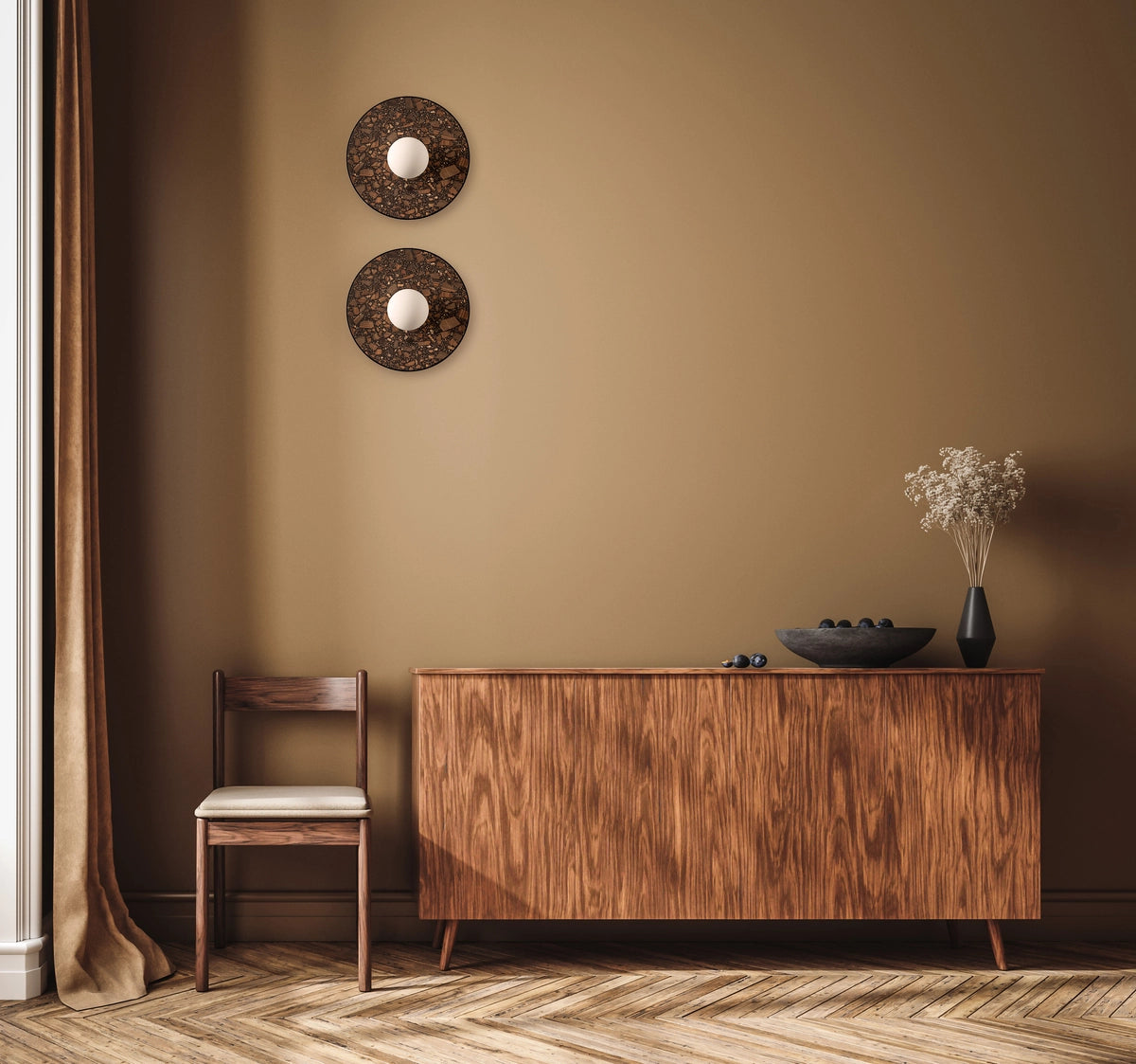 Wandlamp LEGRA bruin