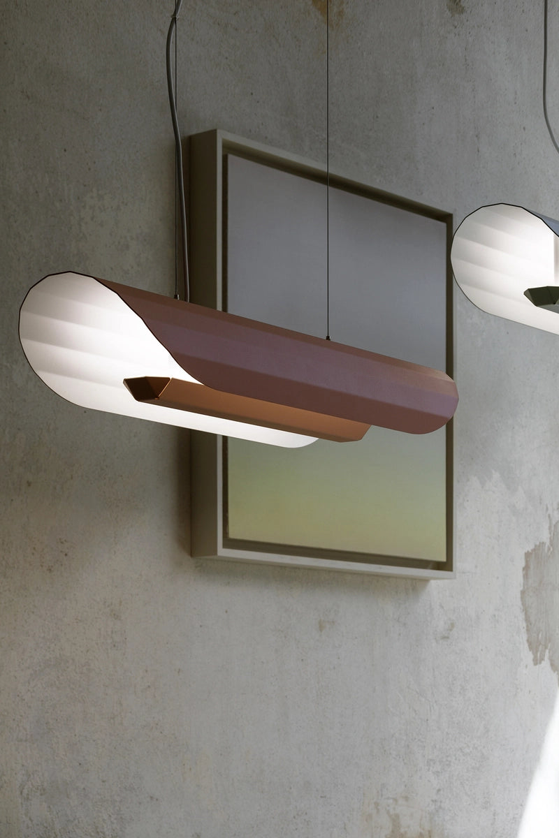 Lineare Pendelleuchte APOLIN gebrochenes Rosa