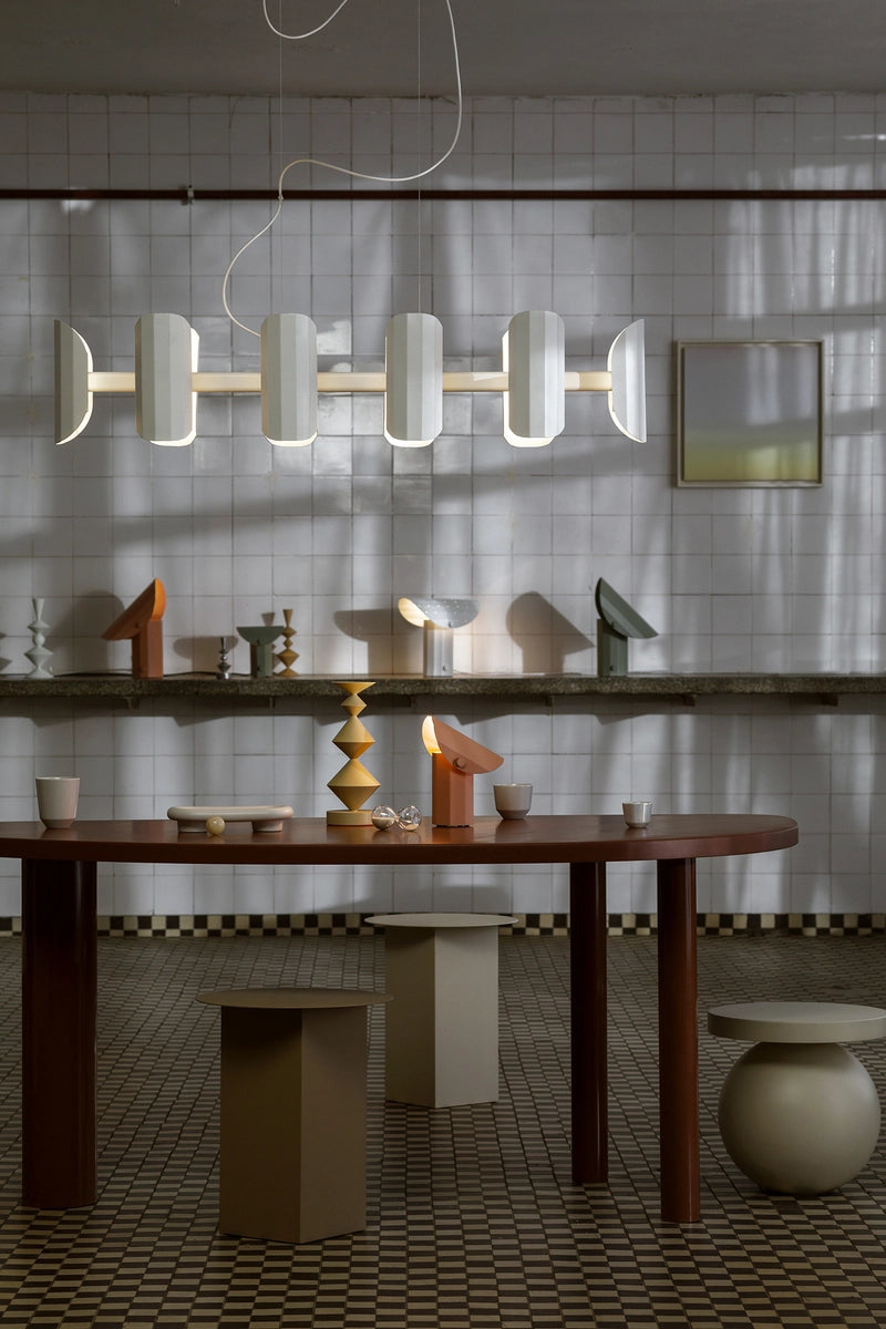 Witte meerarmige hanglamp APOLIN