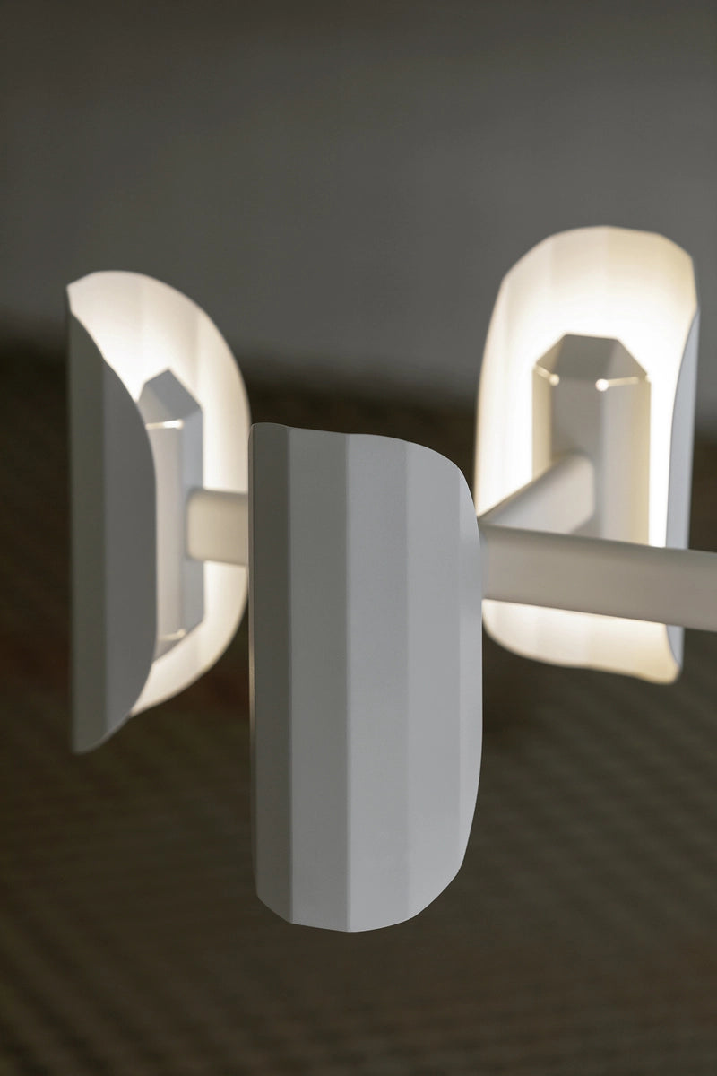 Witte meerarmige hanglamp APOLIN