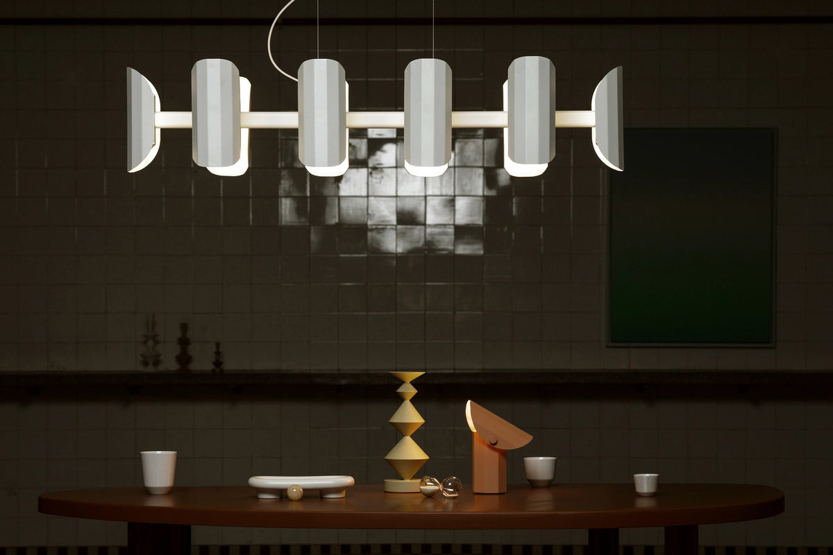 Witte meerarmige hanglamp APOLIN