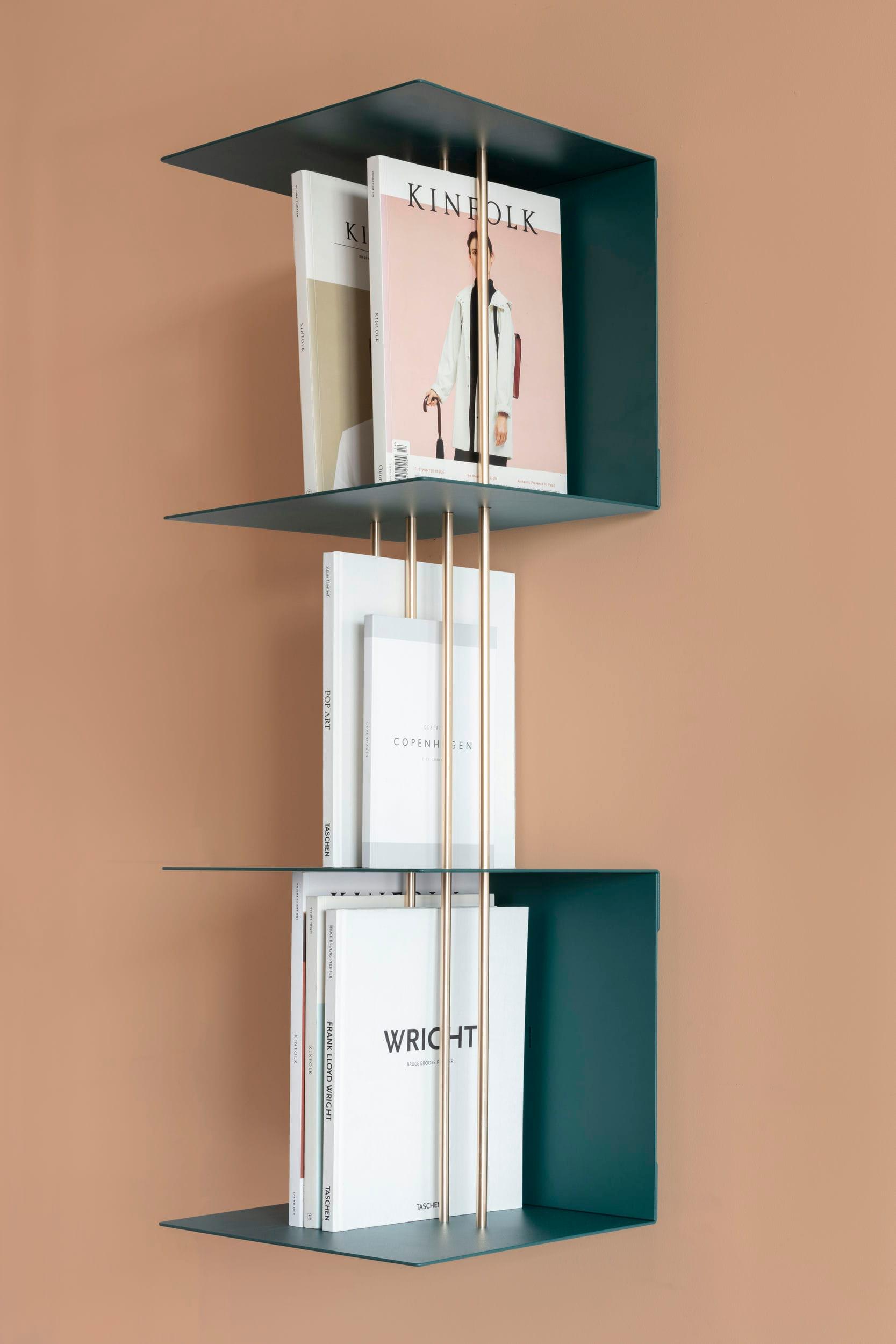 Półka TEASER niebieski ze złotym UMAGE Eye on Design