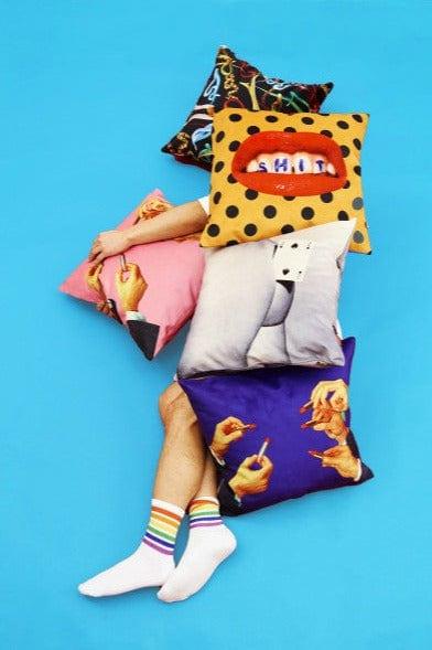 Poszewka LIPSTICKS różowy Seletti Eye on Design