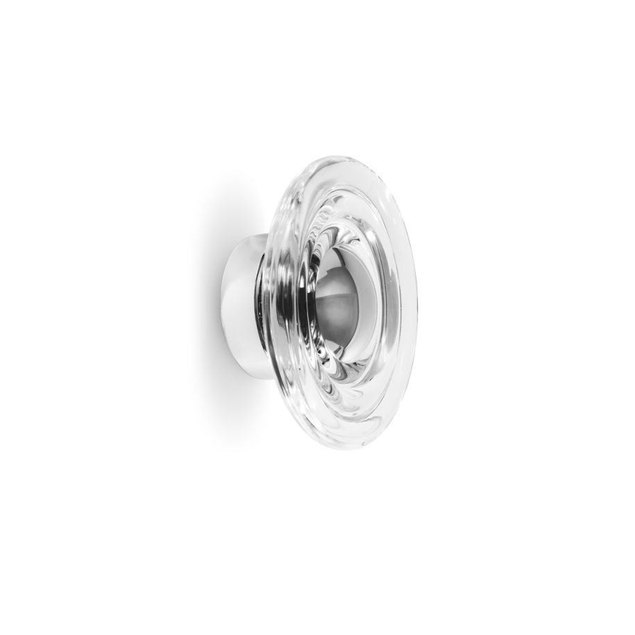 Press glass wall lamp