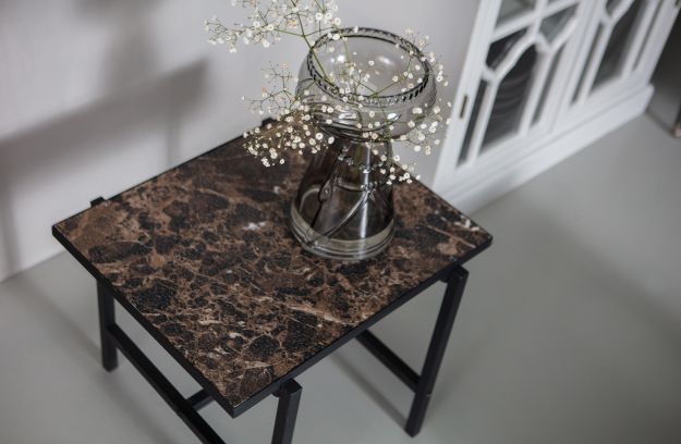 Zwarte TURN salontafel met draaibaar blad