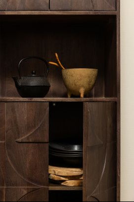 Bücherregal Mango Holz zeichnen