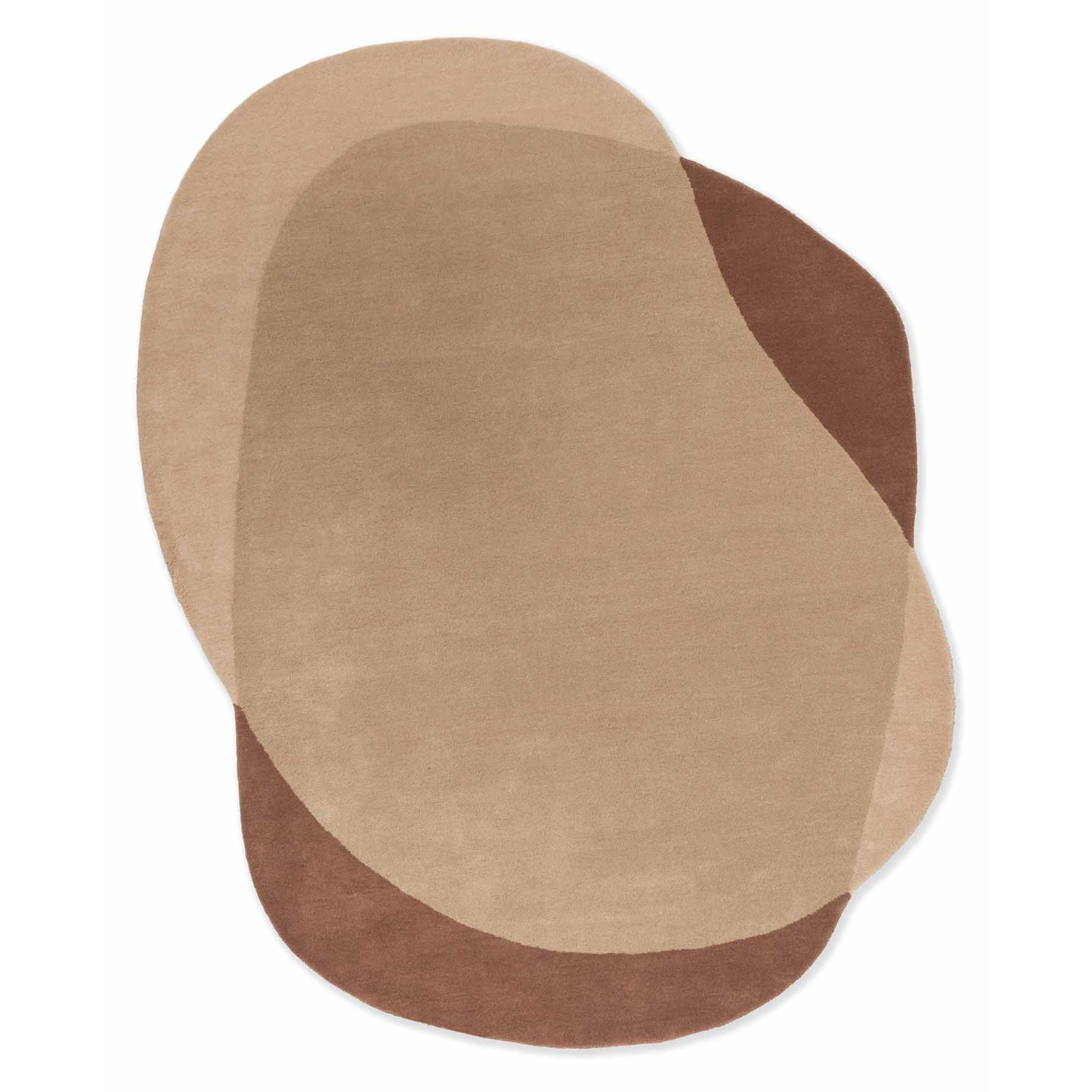 Oval rug ELEMENT MOORE brown with beige