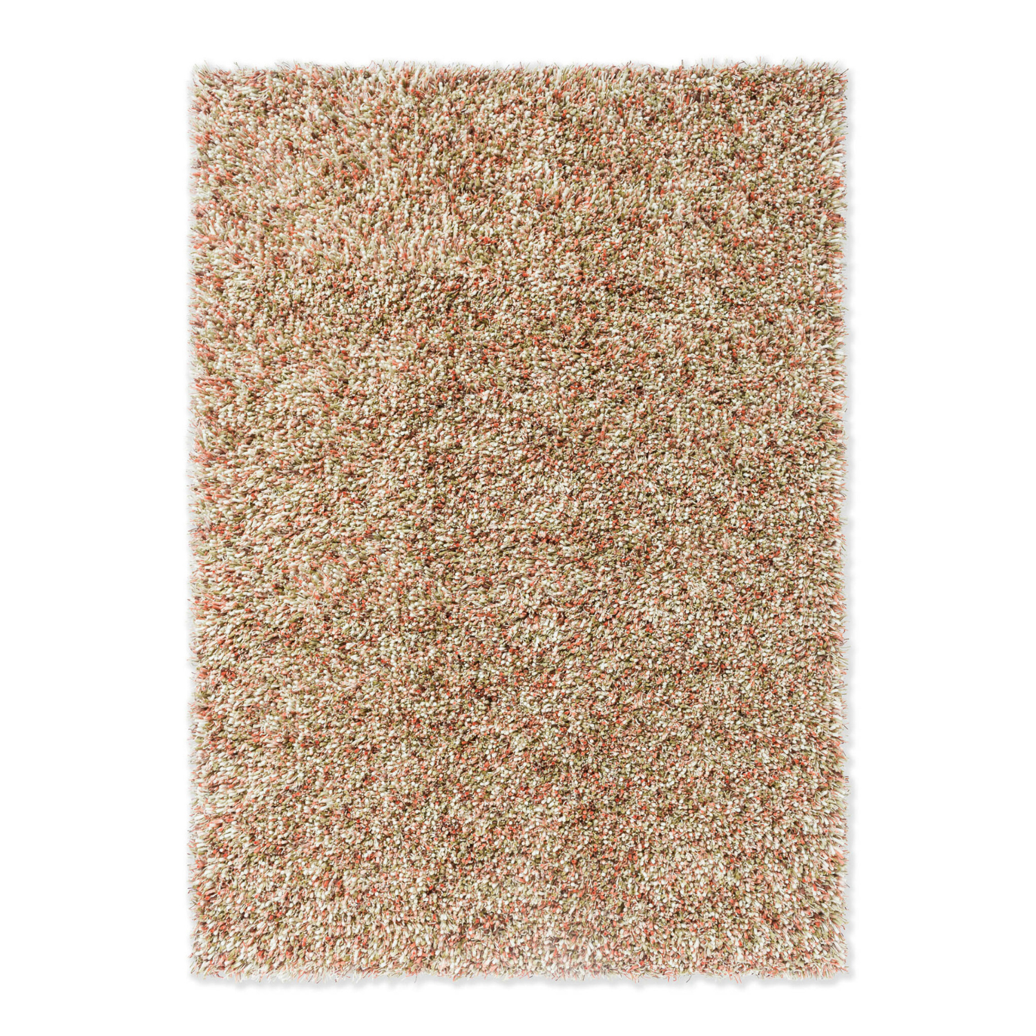 SPRING long pile rug beige-orange