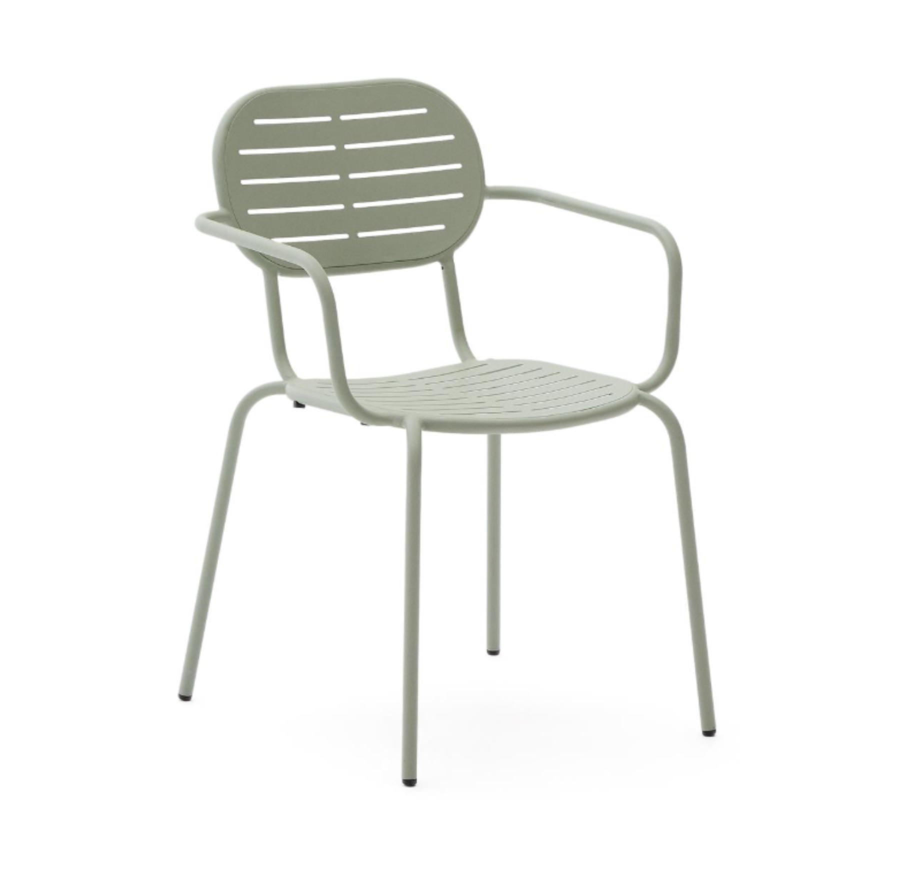 Garden chair with armrests Brai Olive Steel
