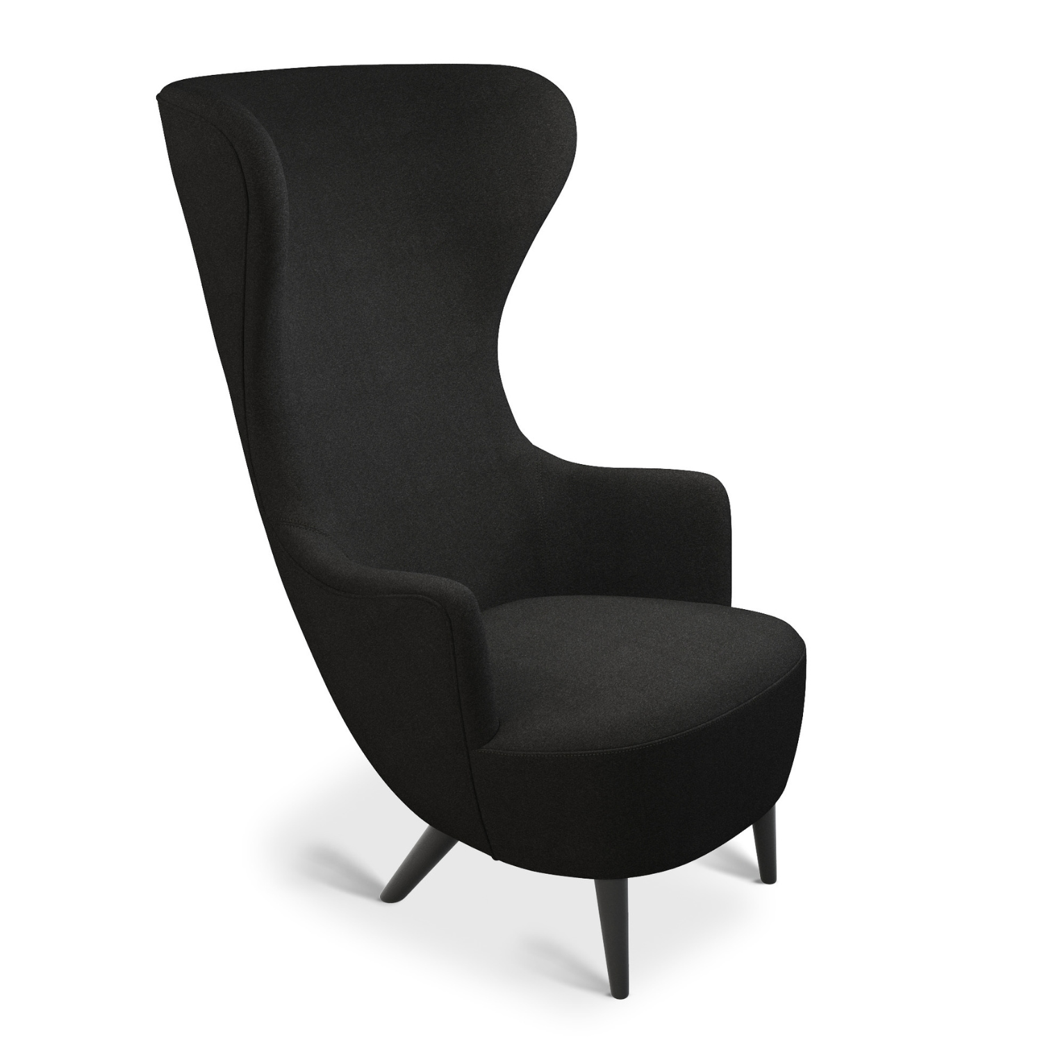 Upholstered wingback armchair