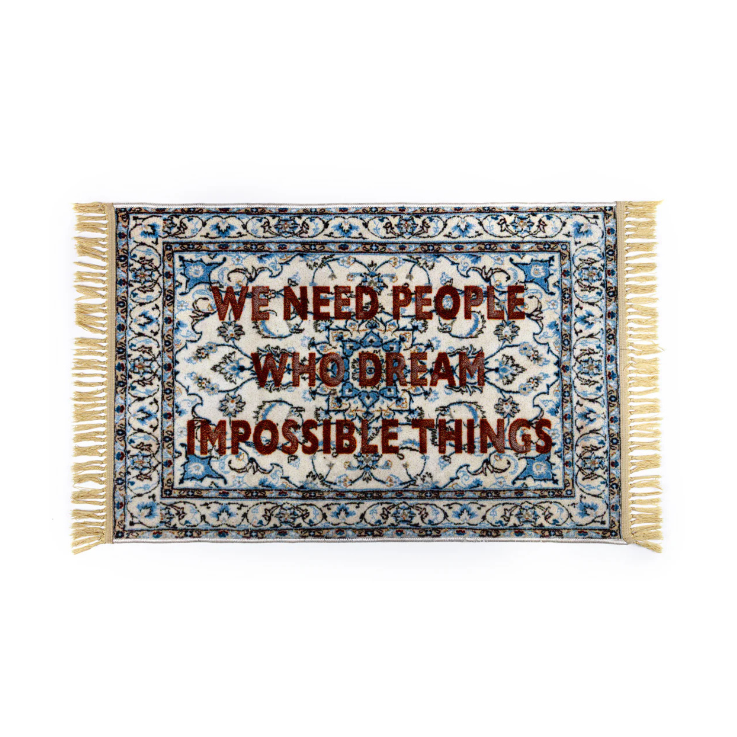 Dekorativer Teppich BURNT - IMPOSSIBLE THINGS blau