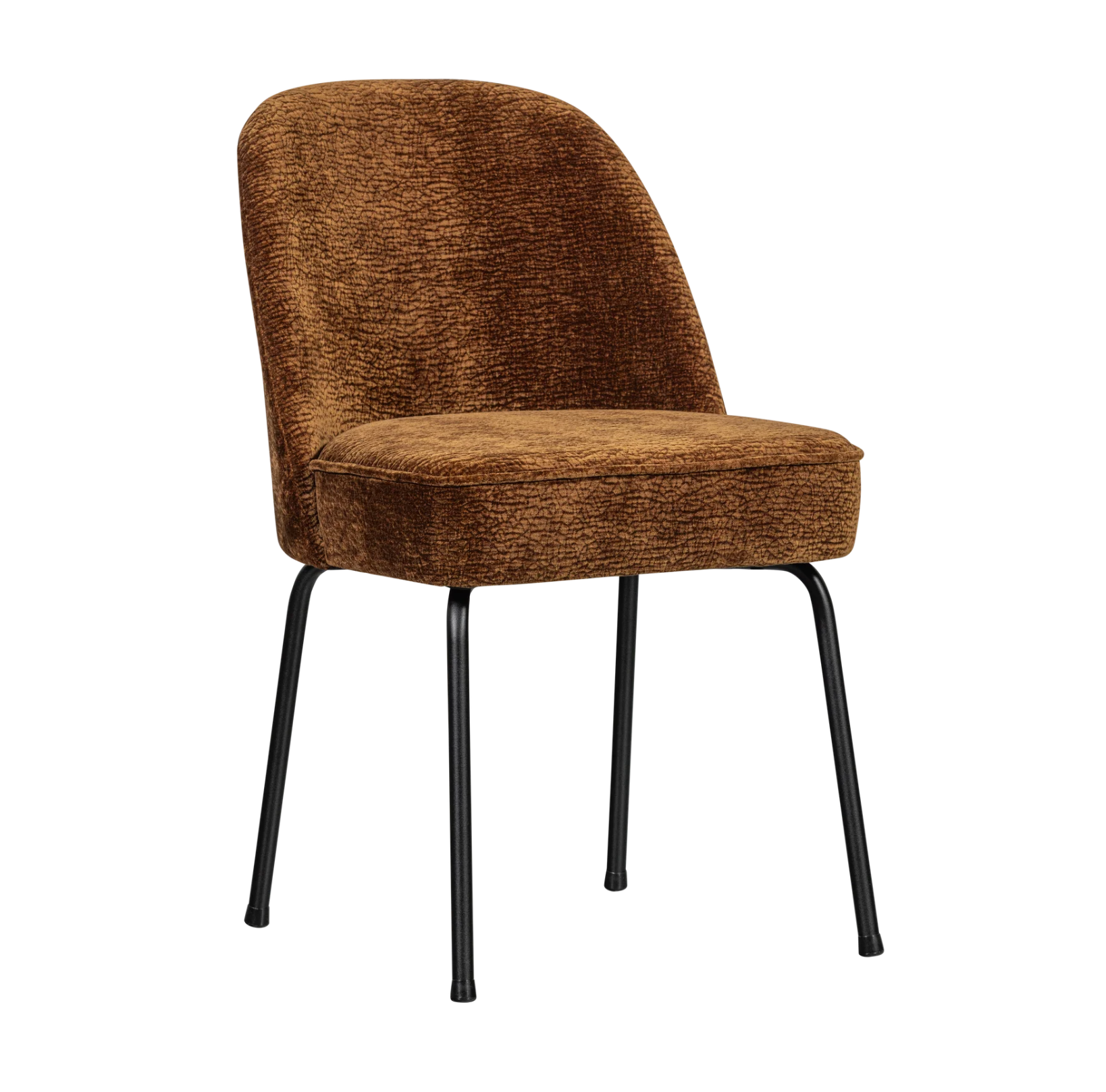 VOGUE 3D stoel bruin chenille met zwarte basis