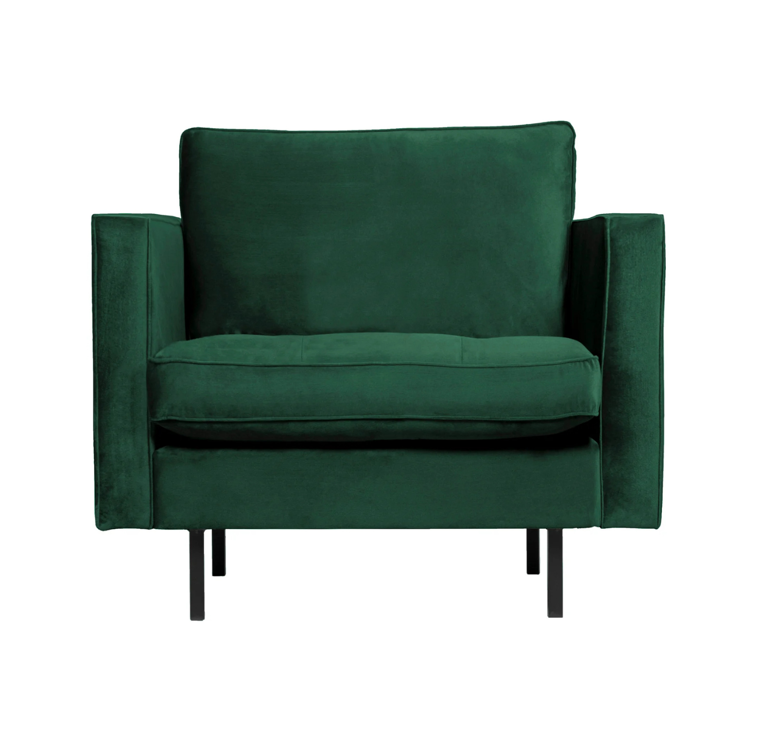 Velvet armchair rodeo classic green