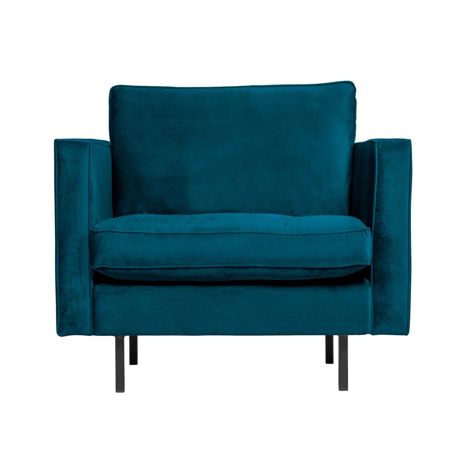 Velvet armchair rodeo classic blue