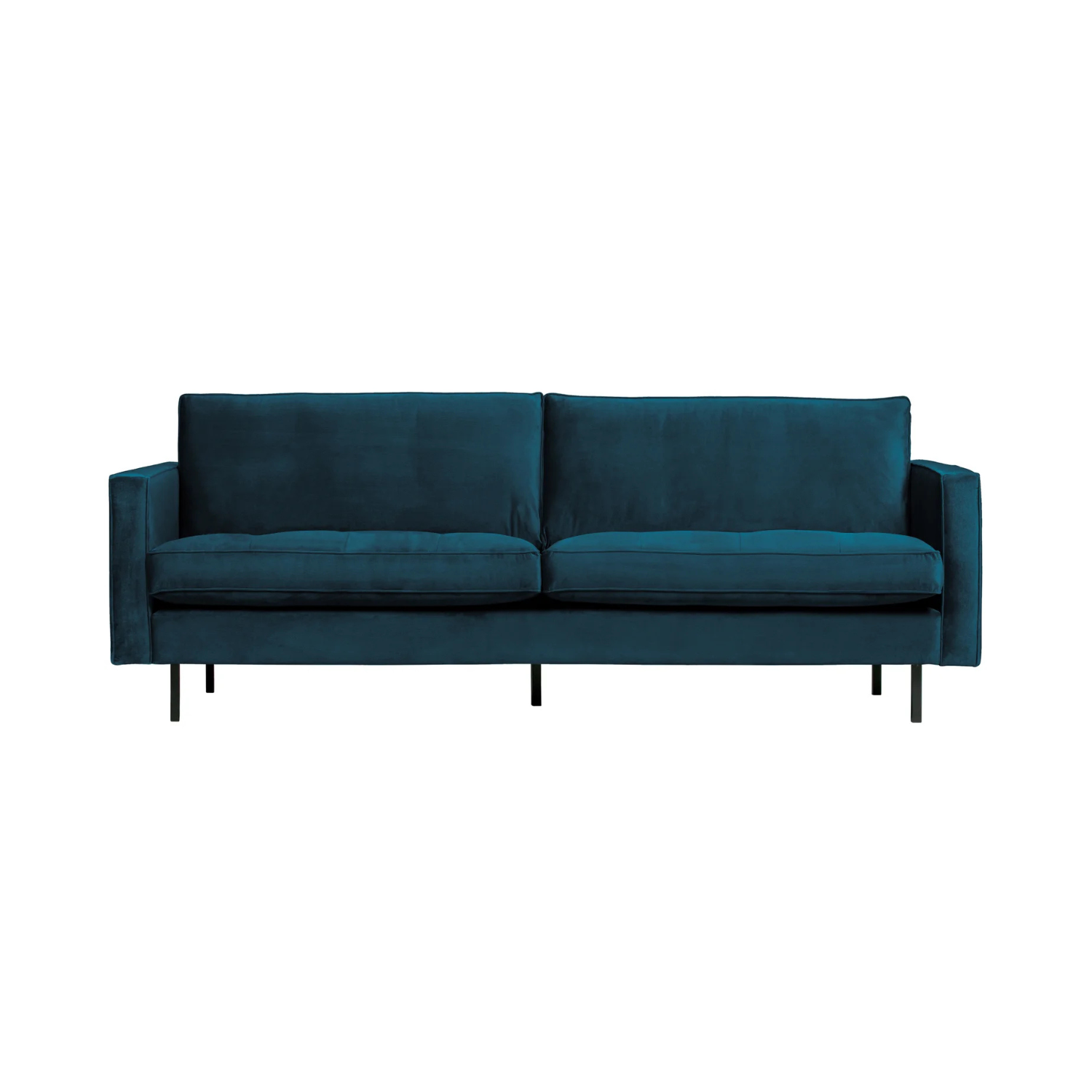 Sofa van fluweel 2,5-persoons RODEO CLASSIC blauw