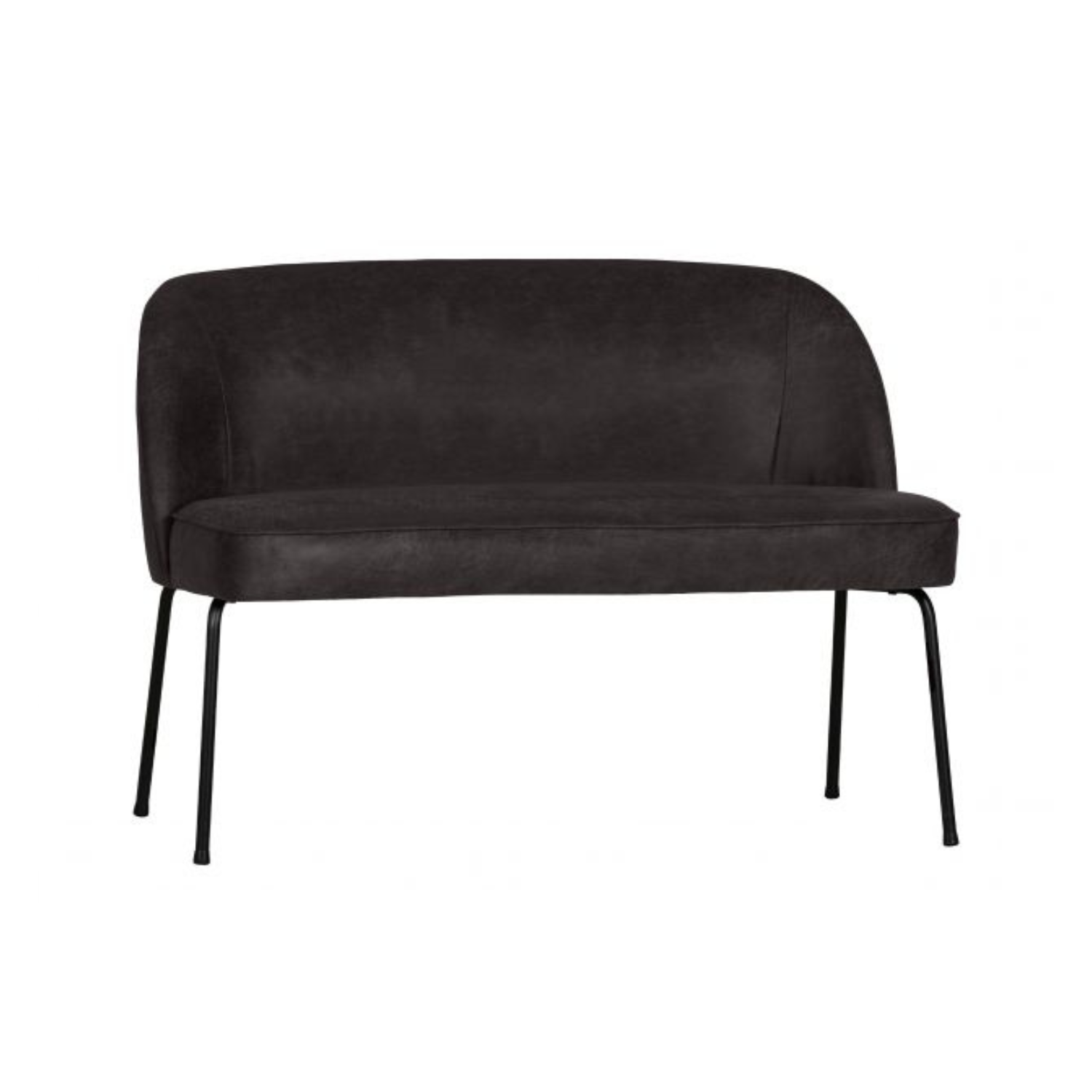 Black Vogue leather bench