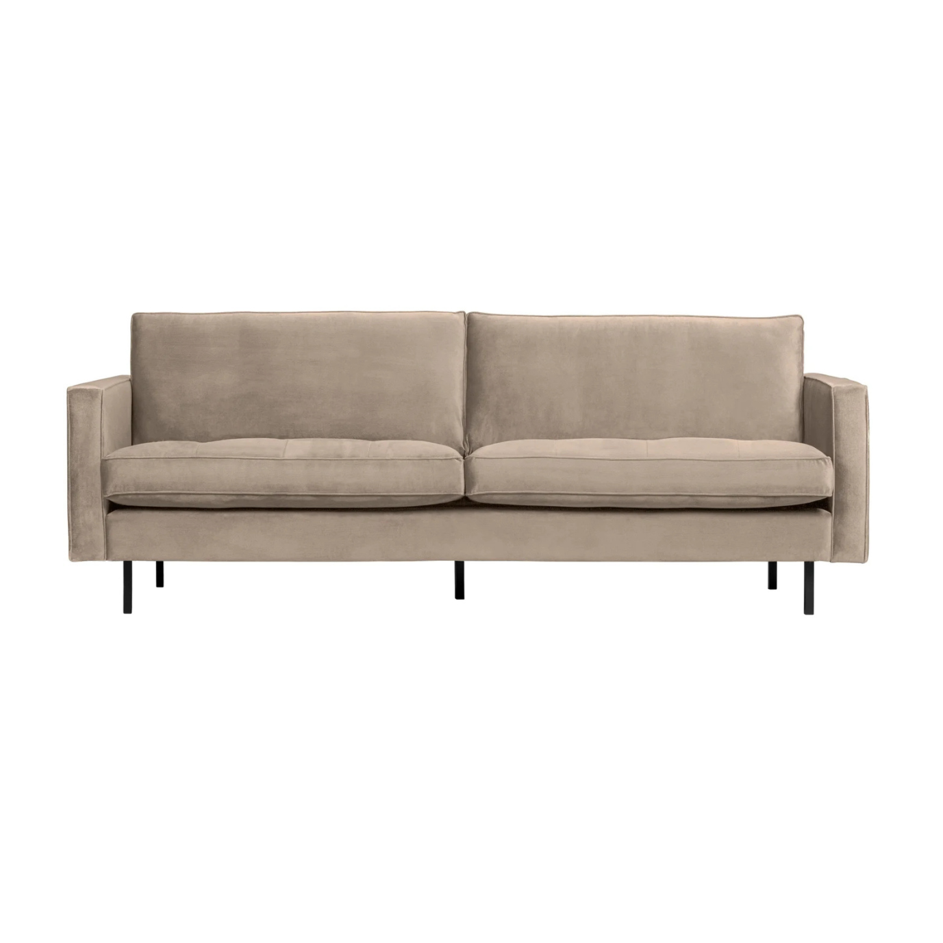 Sofa van fluweel 2,5-persoons RODEO CLASSIC khaki