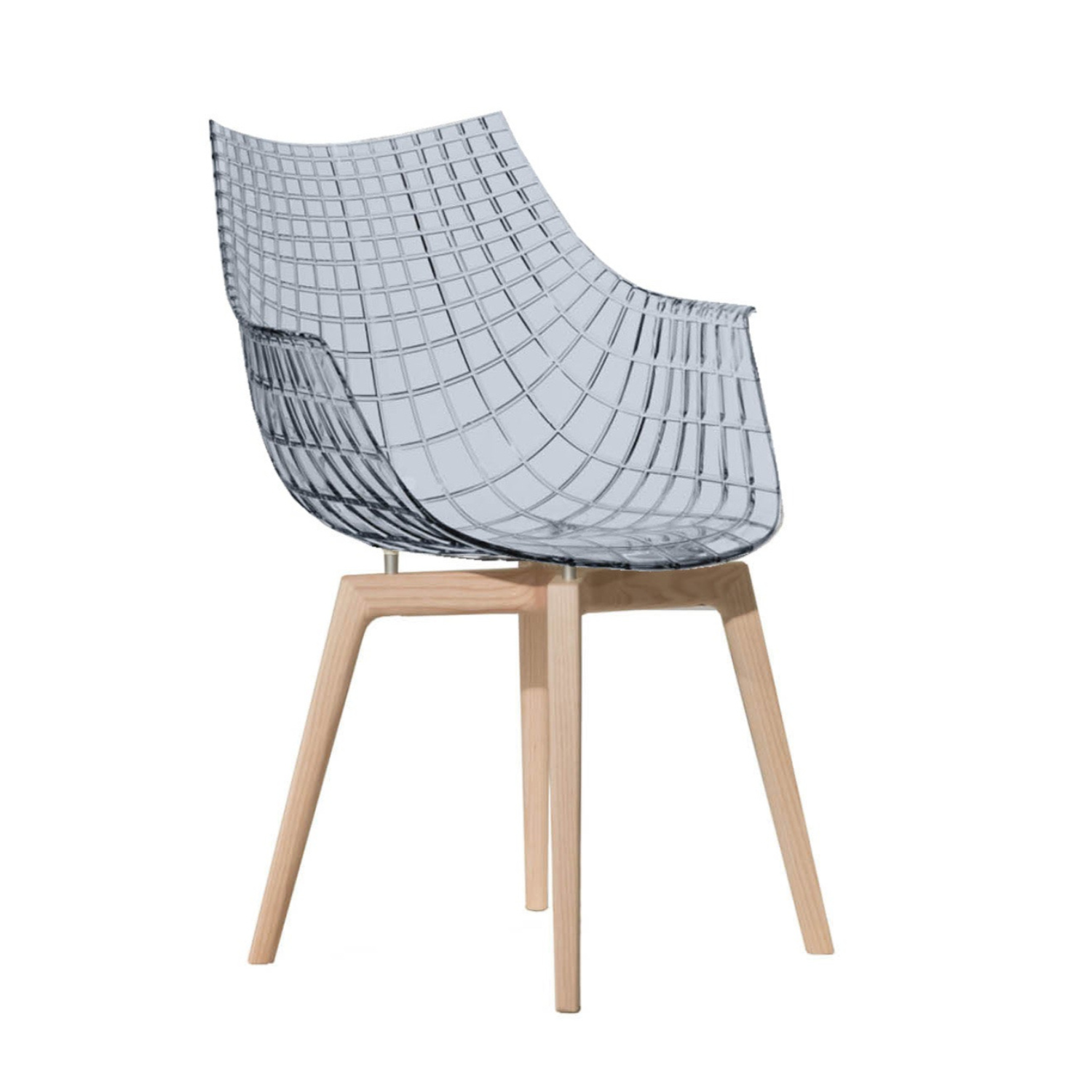 Meridiana -Stuhl mit Eschenbasis geraucht