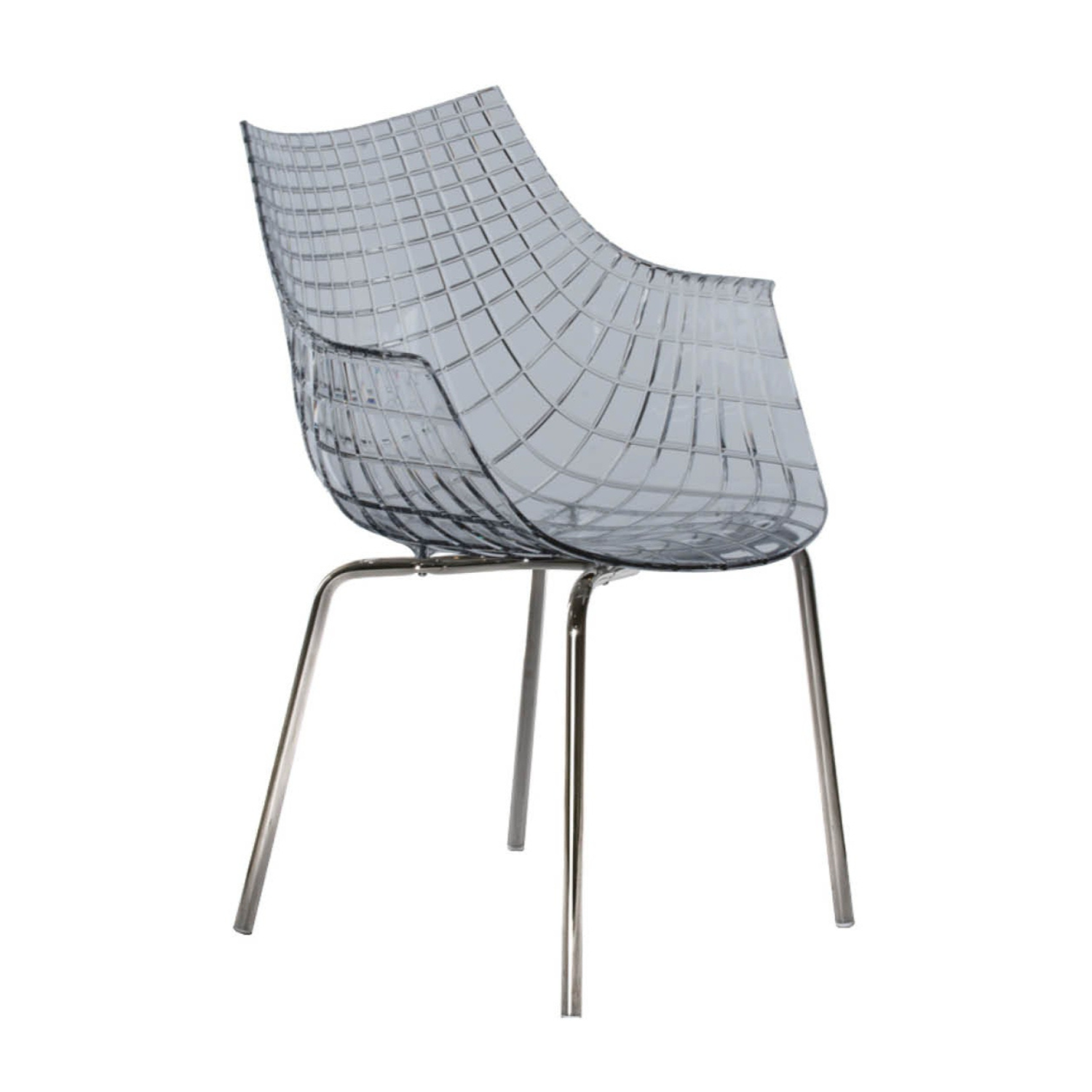 Meridiana -Stuhl rauchte mit einer Chrombasis