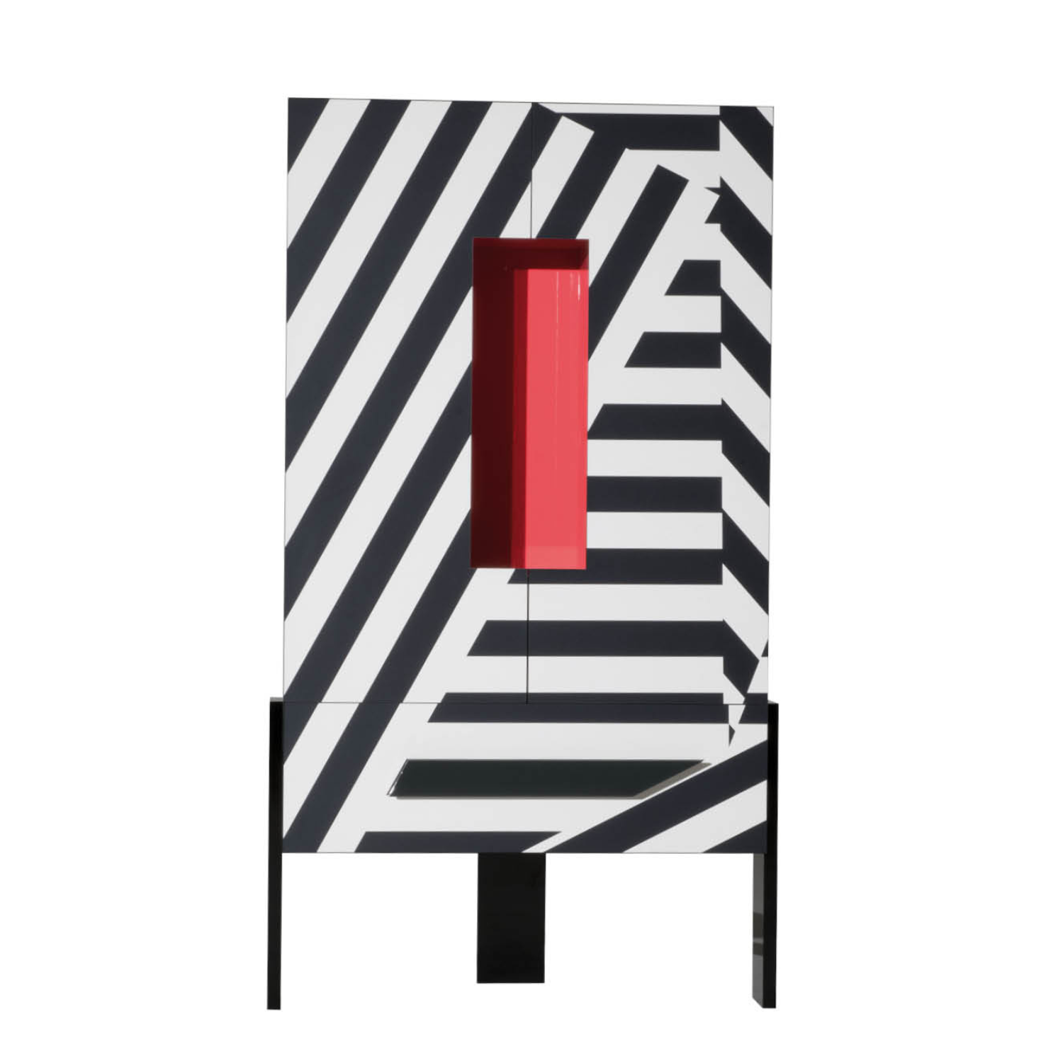 Zwart-witte ZIQQURAT rek