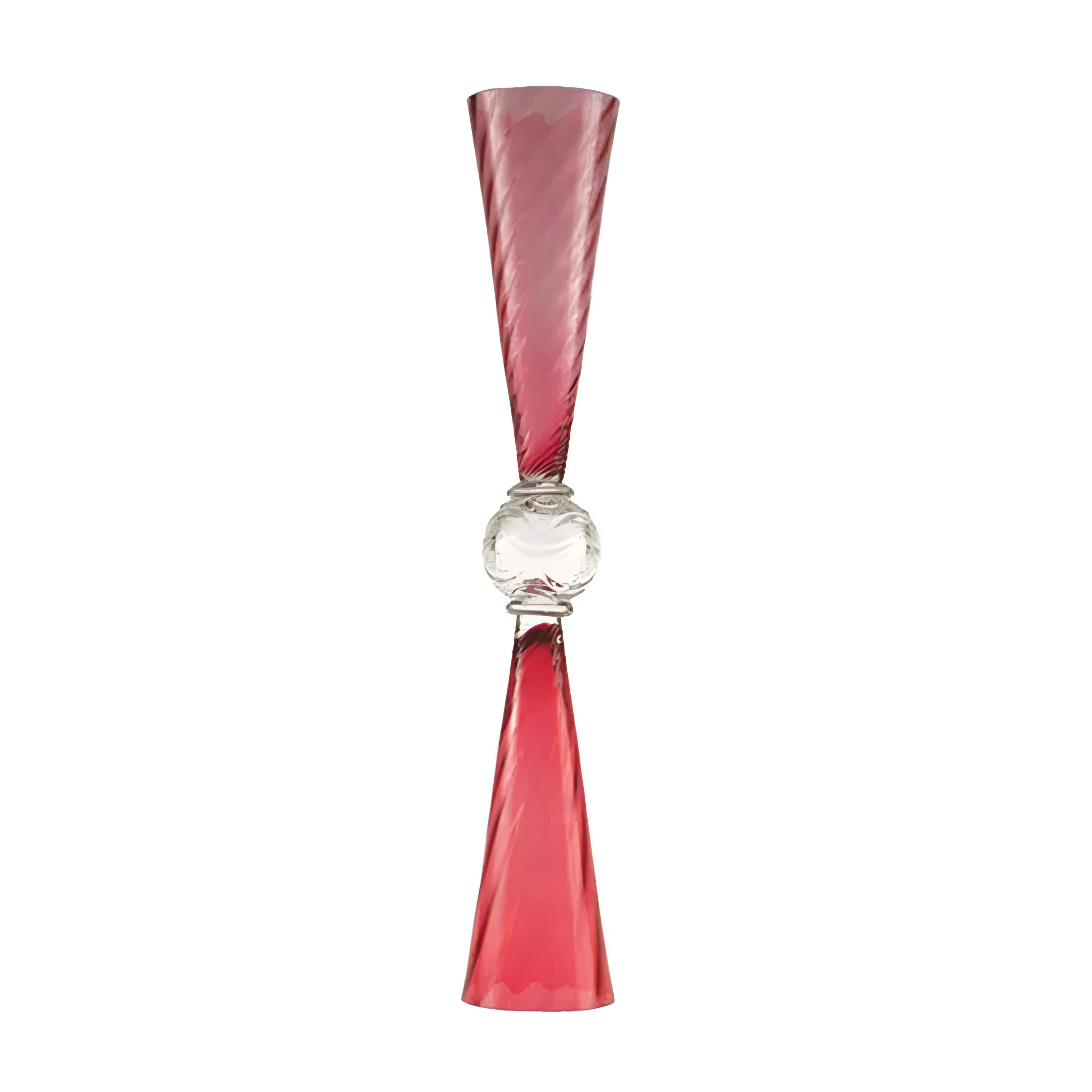 PERIGOT Vase aus rotem geblasenem Glas