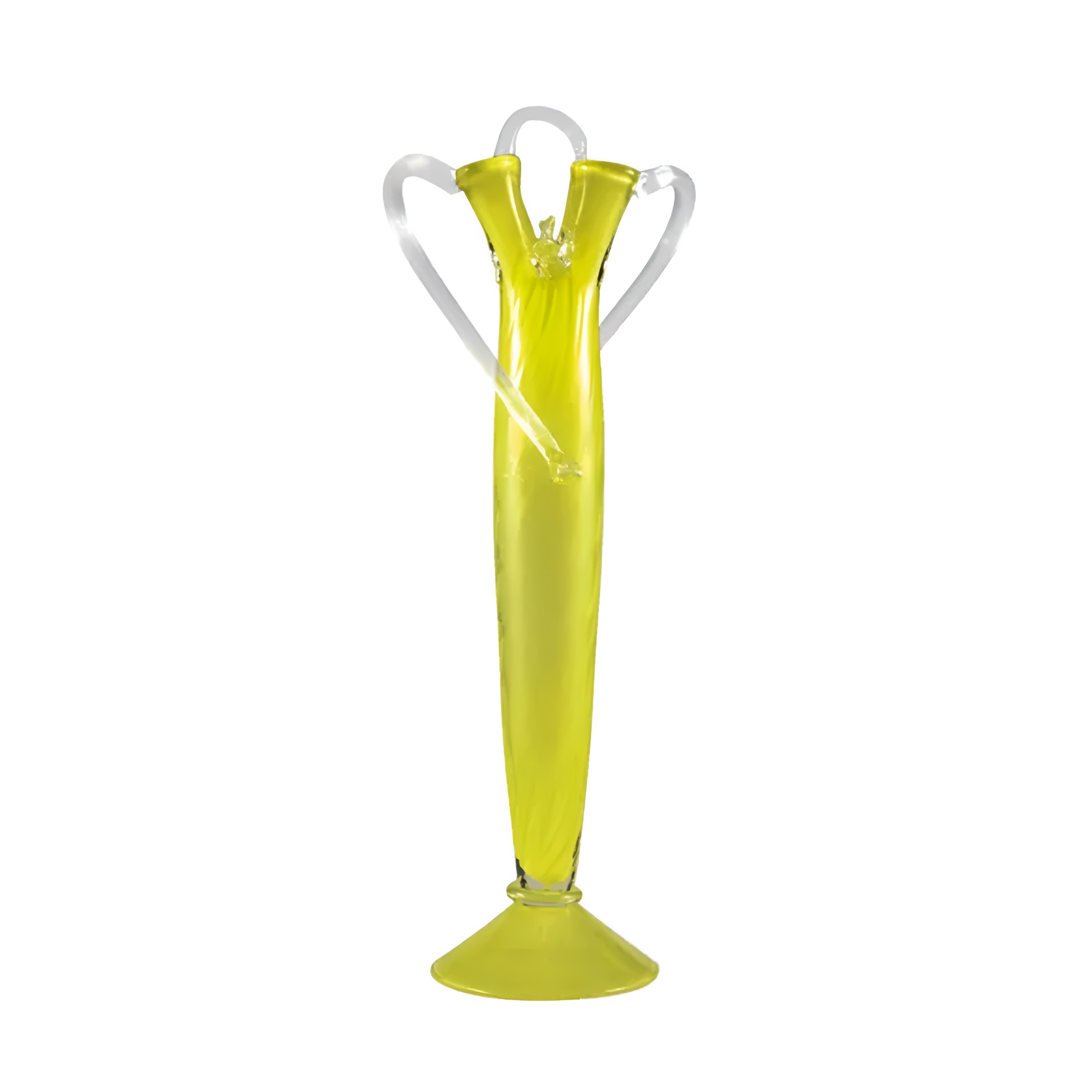 Vase ARGENCOURT gelb geblasenes Glas