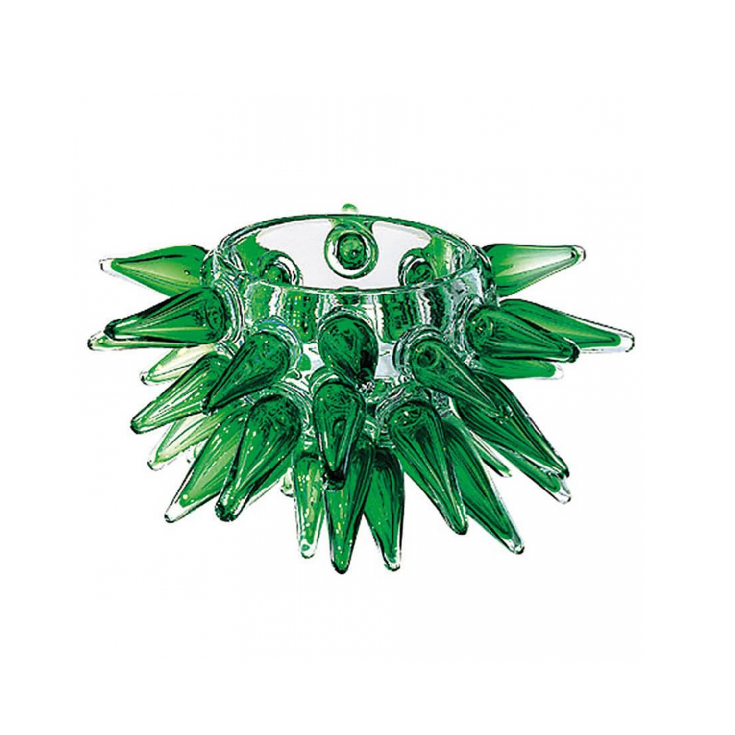 Miska PINO groene glas geblazen
