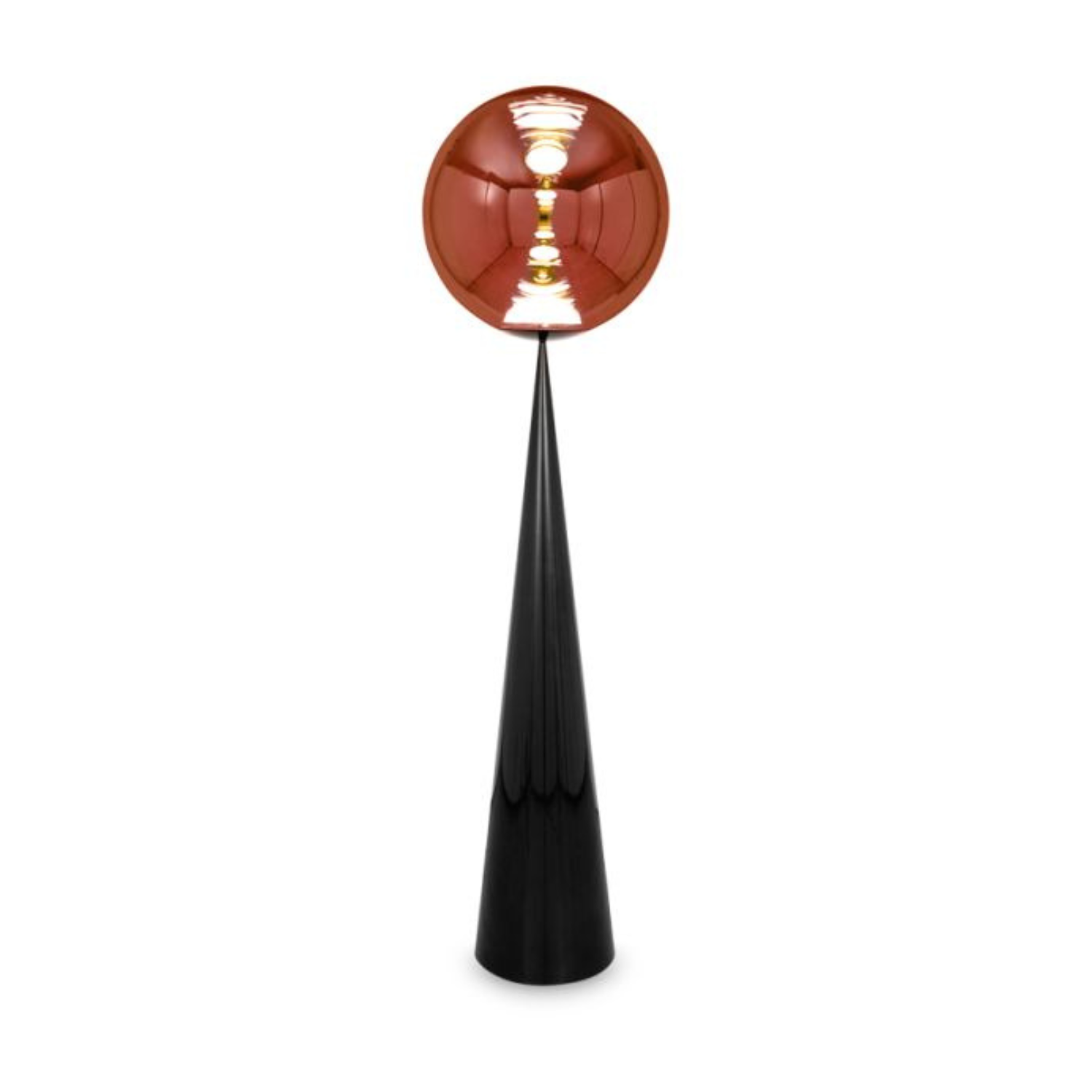 Vloerlamp GLOBE FAT koperkleurig