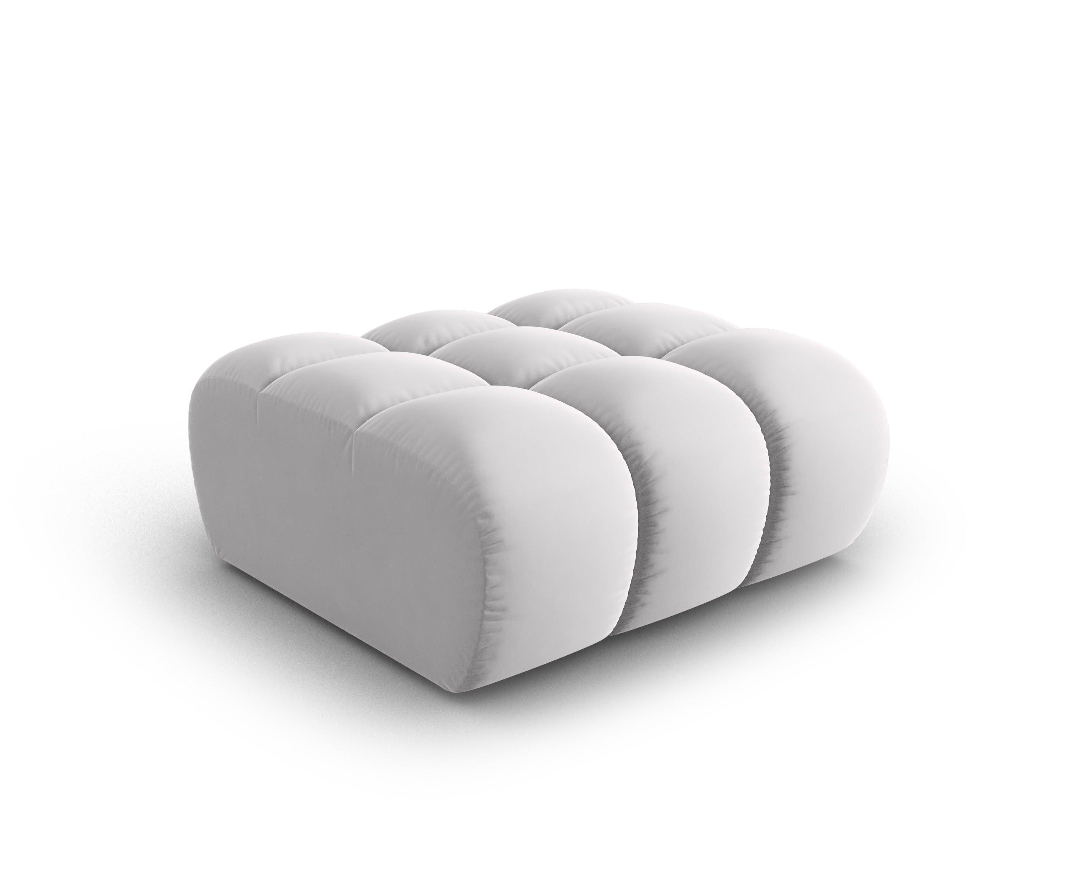 Puf aksamitny HALLEY srebrny Windsor & Co Eye on Design