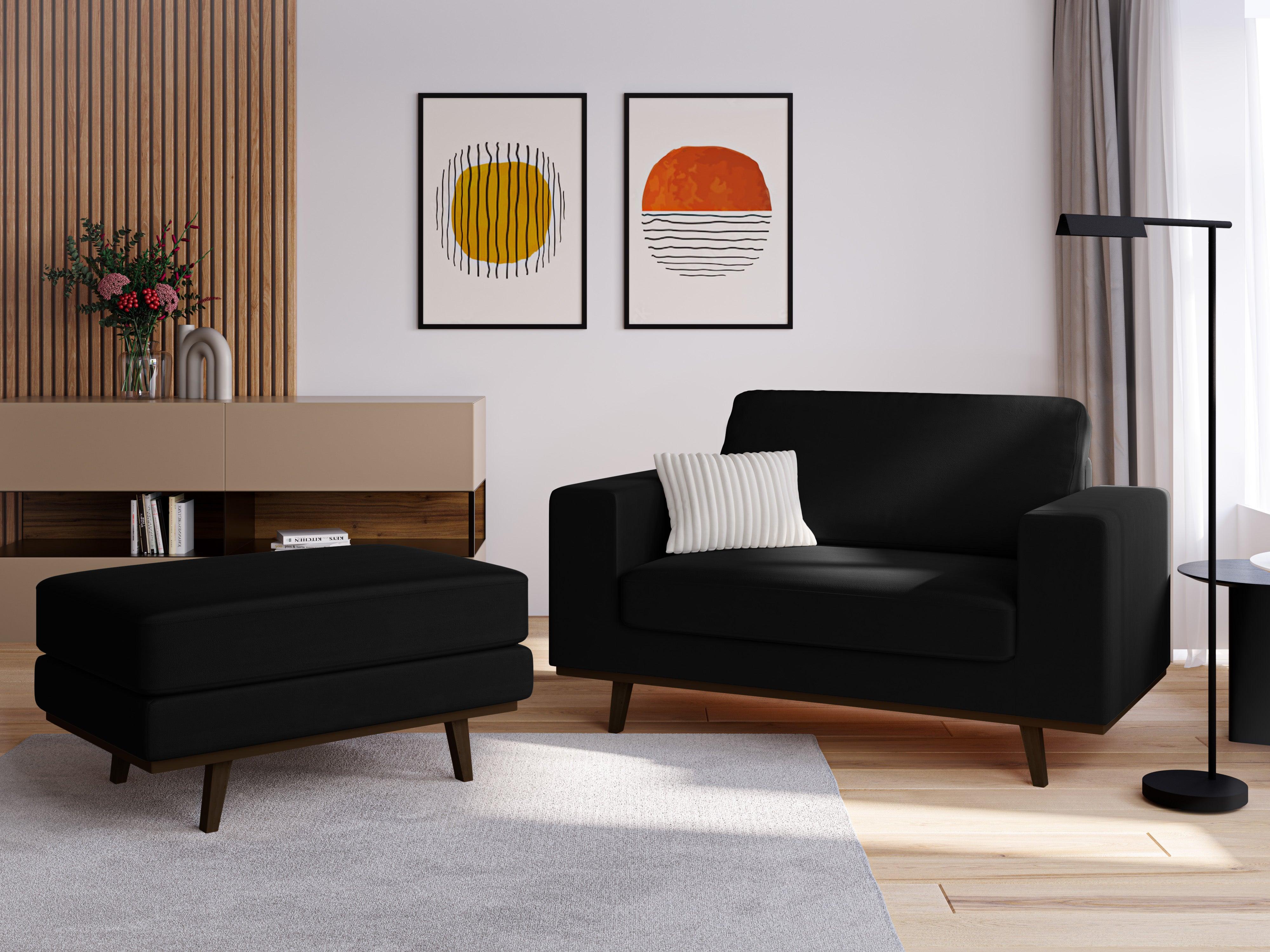 Puf aksamitny HEBE czarny Mazzini Sofas Eye on Design