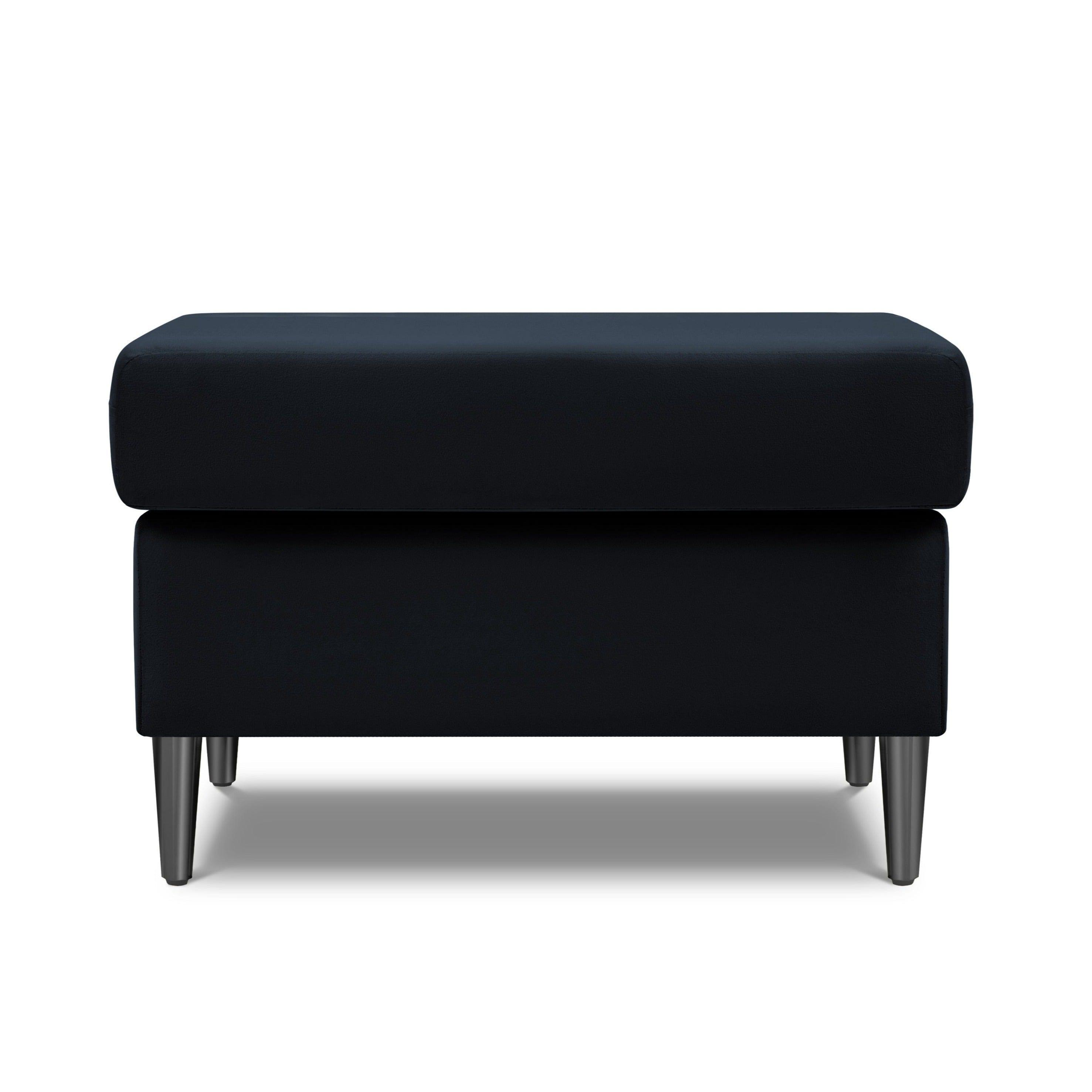 Puf aksamitny KYOTO ciemnoniebieski z czarną podstawą Cosmopolitan Design Eye on Design