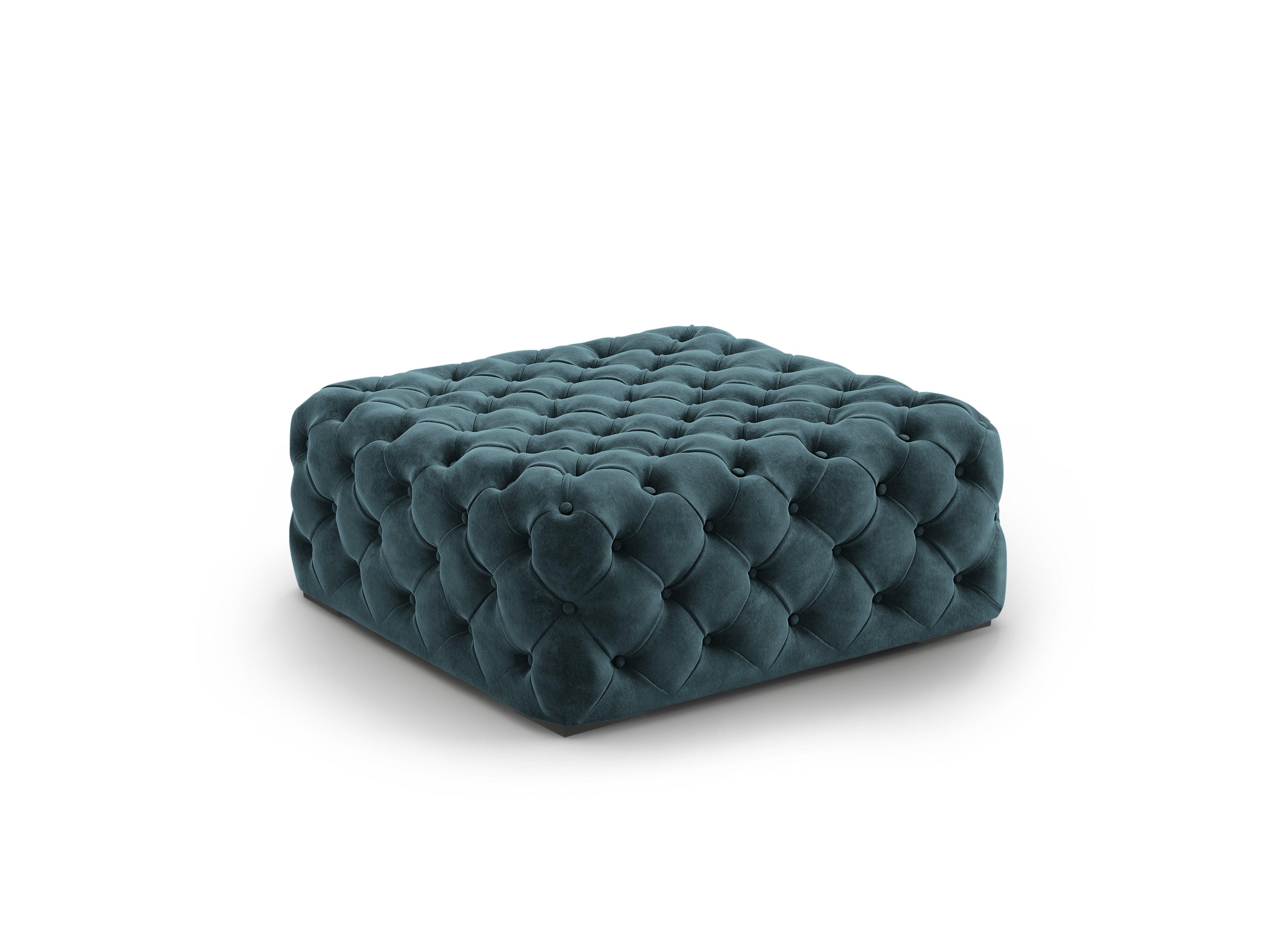 Puf aksamitny LOGE petrol Windsor & Co Eye on Design